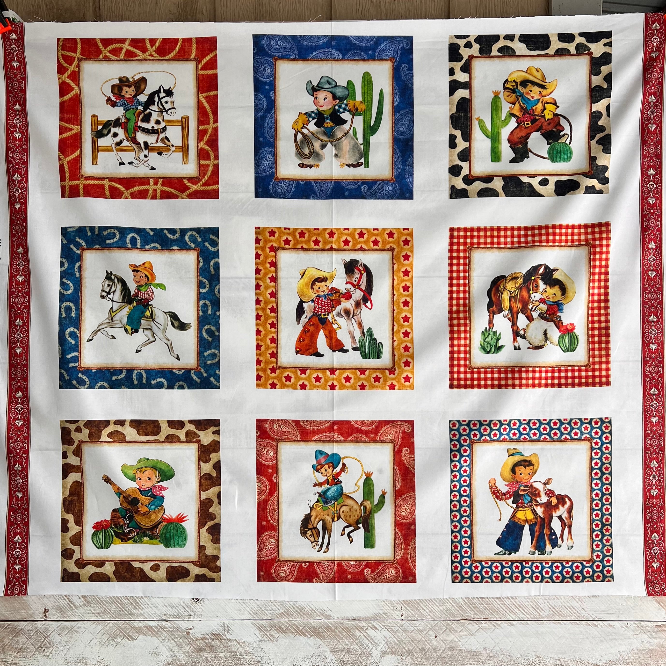 Panel - Storybook Cowboy - Cowboy Up by QT Fabrics