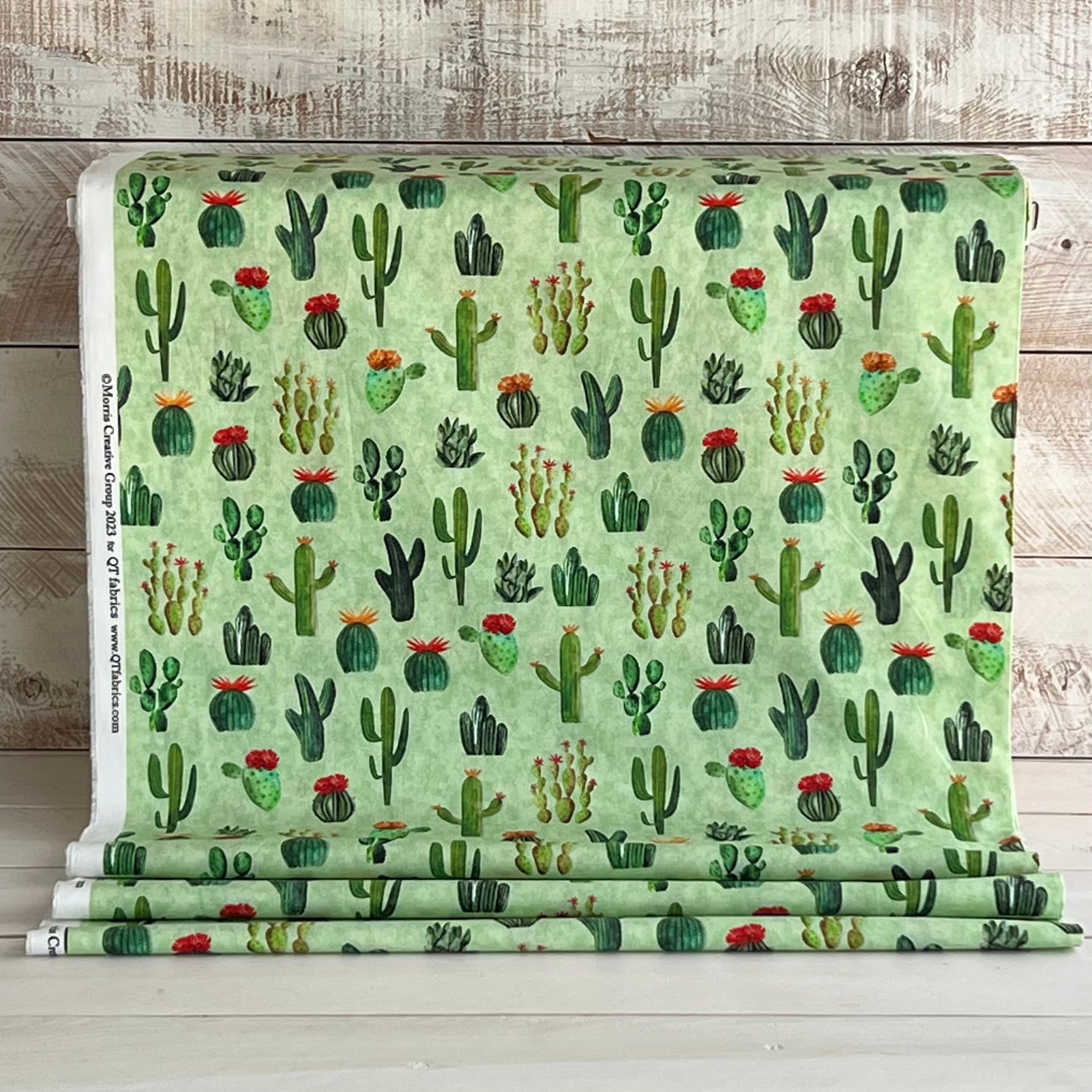 Green - Cactus - Cowboy Up by QT Fabrics