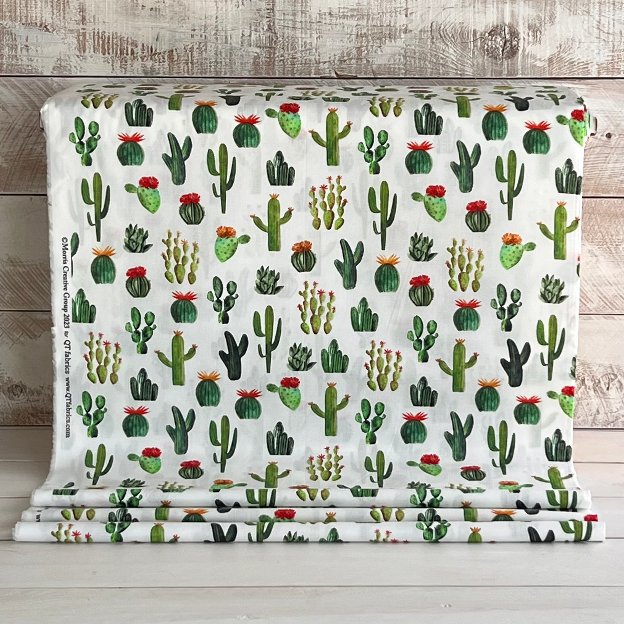 Cream - Cactus - Cowboy Up by QT Fabrics