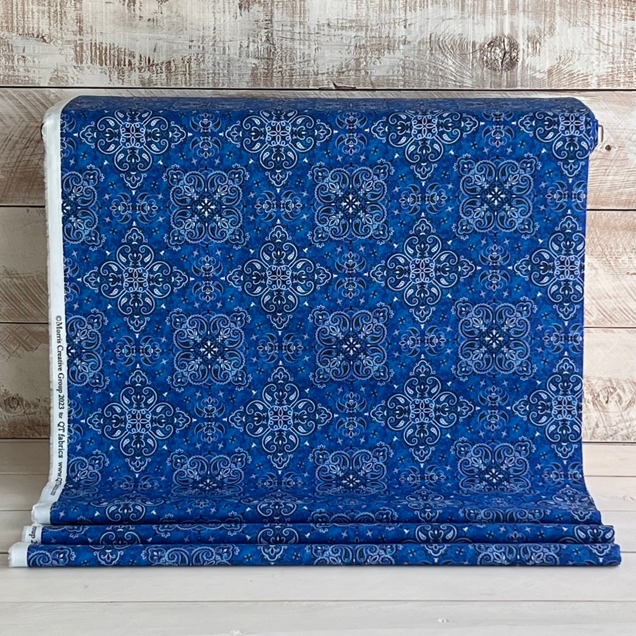 Blue - Bandana - Cowboy Up by QT Fabrics