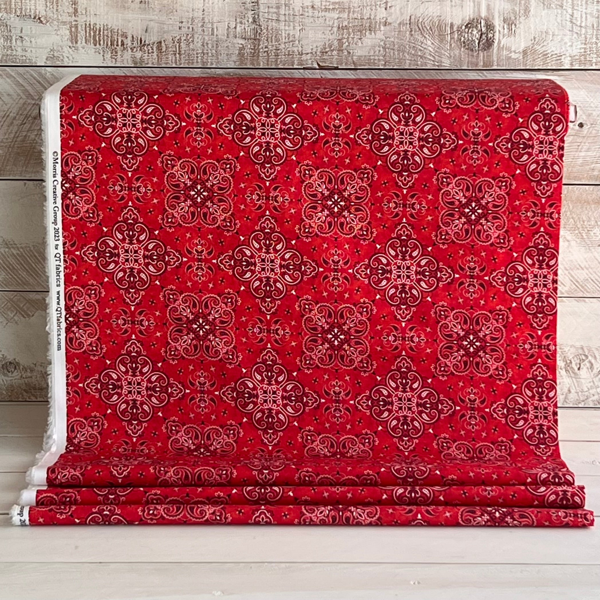 Red - Bandana - Cowboy Up by QT Fabrics
