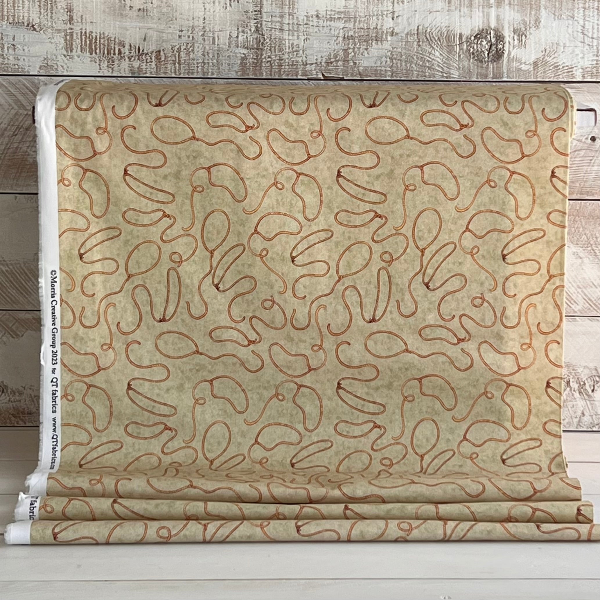 Cream-Lasso Rope-Cowboy Up by QT Fabrics
