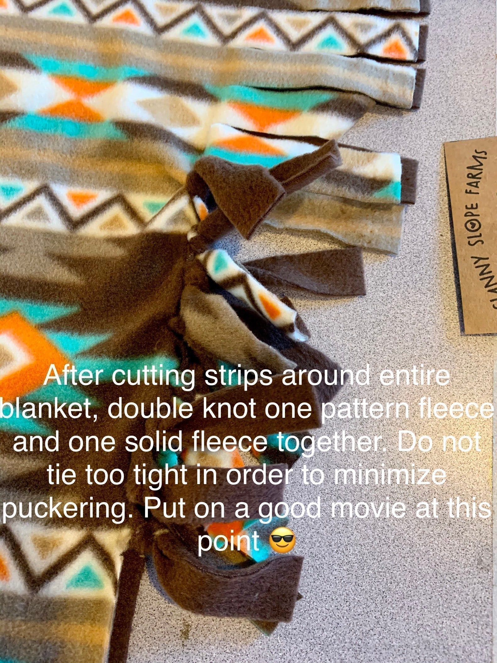 No Sew Blanket Kit - Sloth - Personalization Available