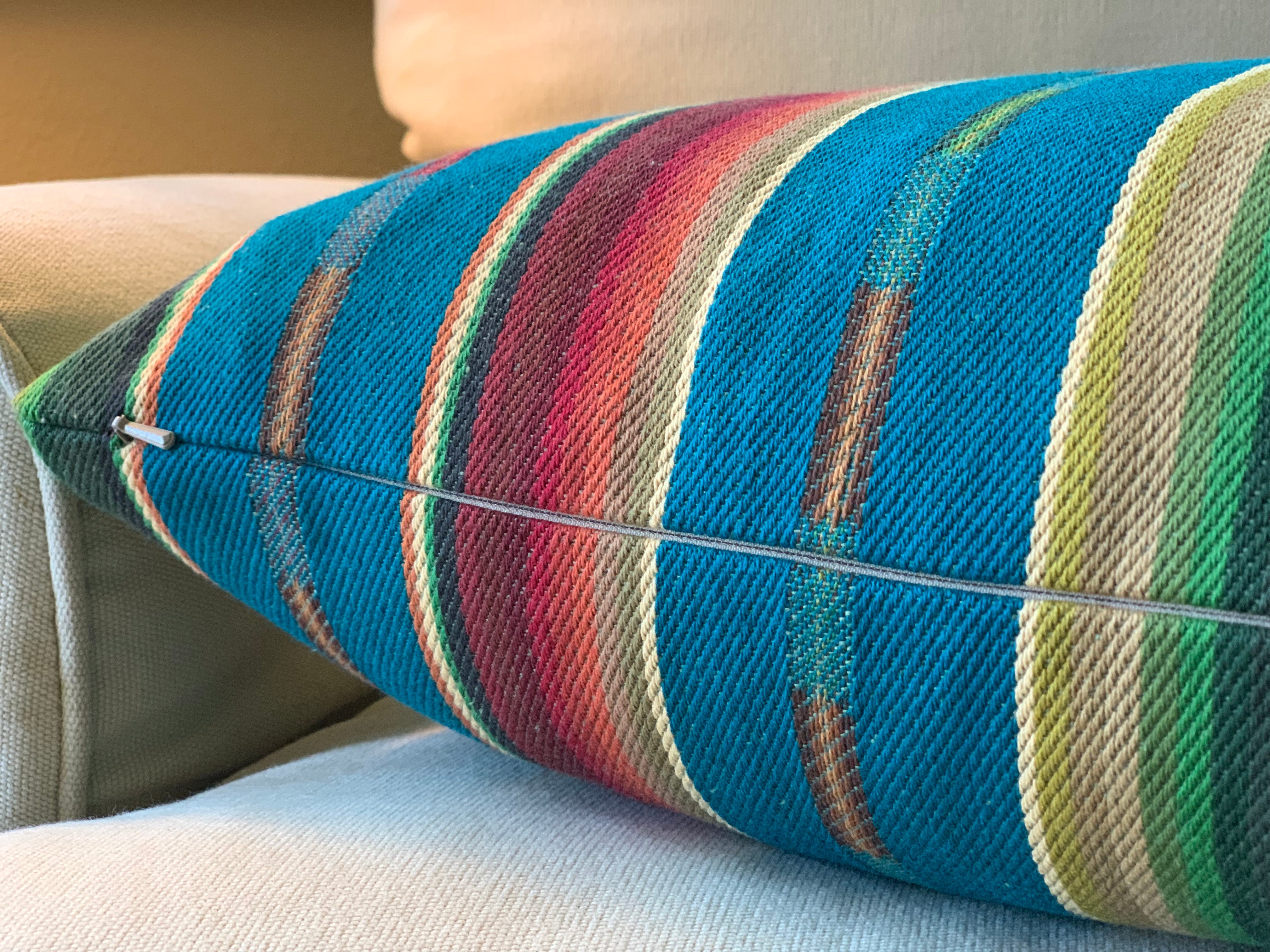 Serape Style Pillow - Blue