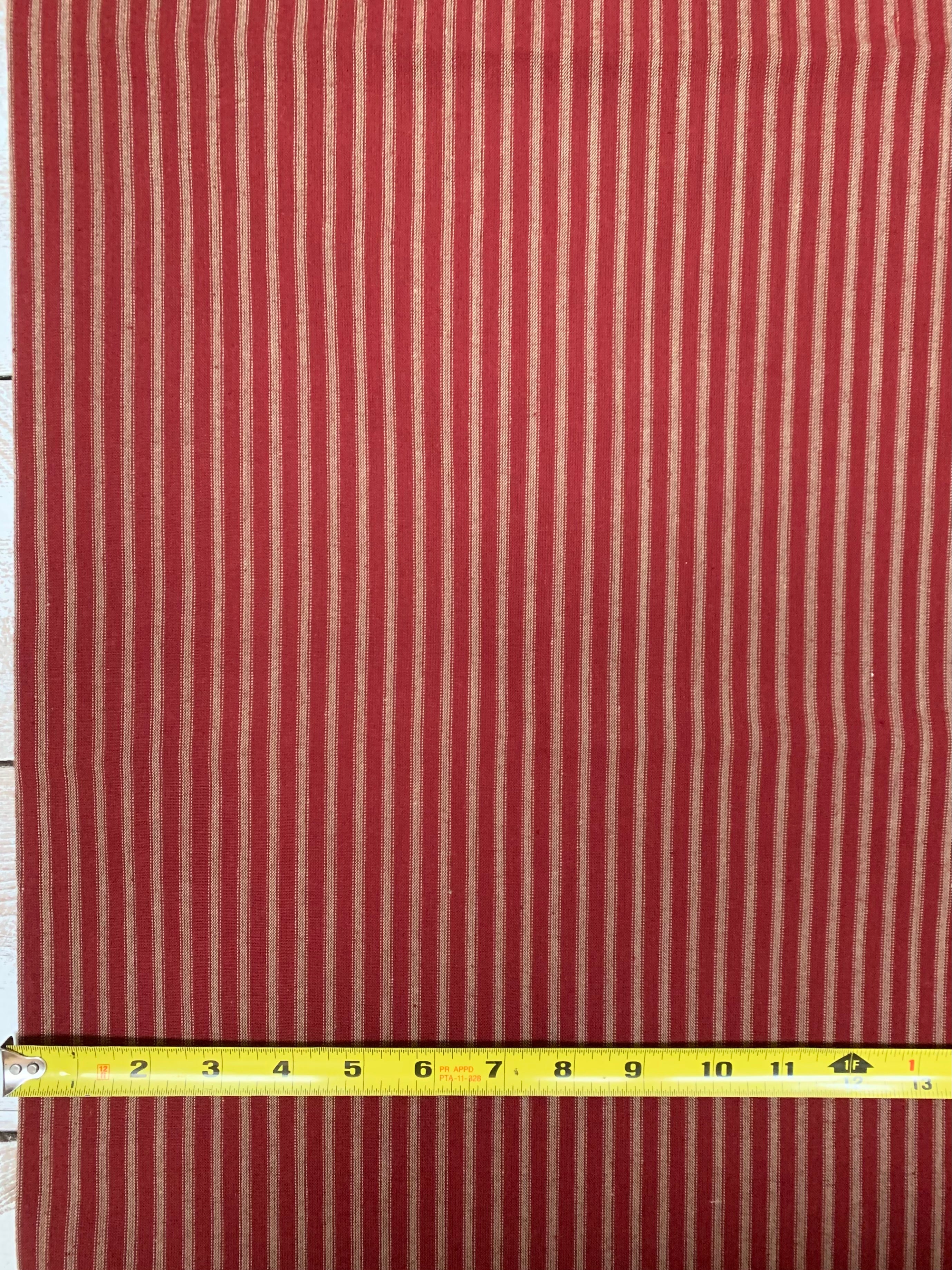 Red and Beige Stripe 37 - Homespun Fabric