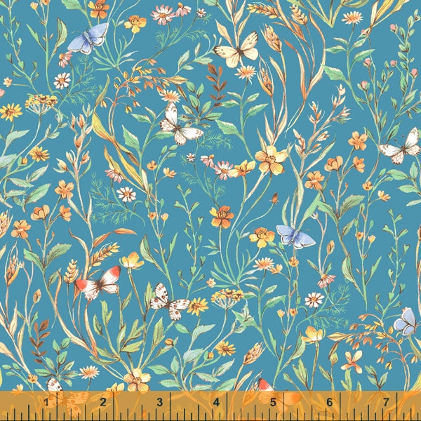 Meadow, Farm Meadow by Clare Therese Gray Windham Fabrics - Robins Egg 52793-3 Cotton Fabric