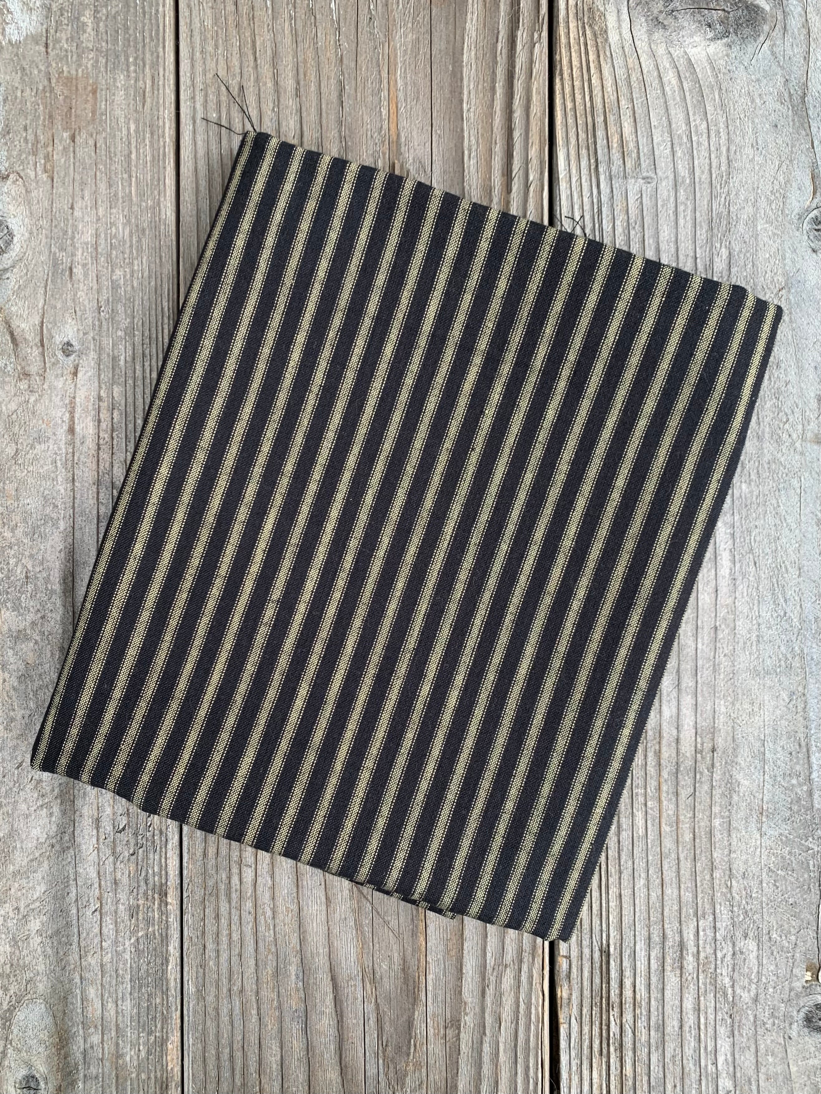 Black and Beige Stripe 57 - Homespun Fabric