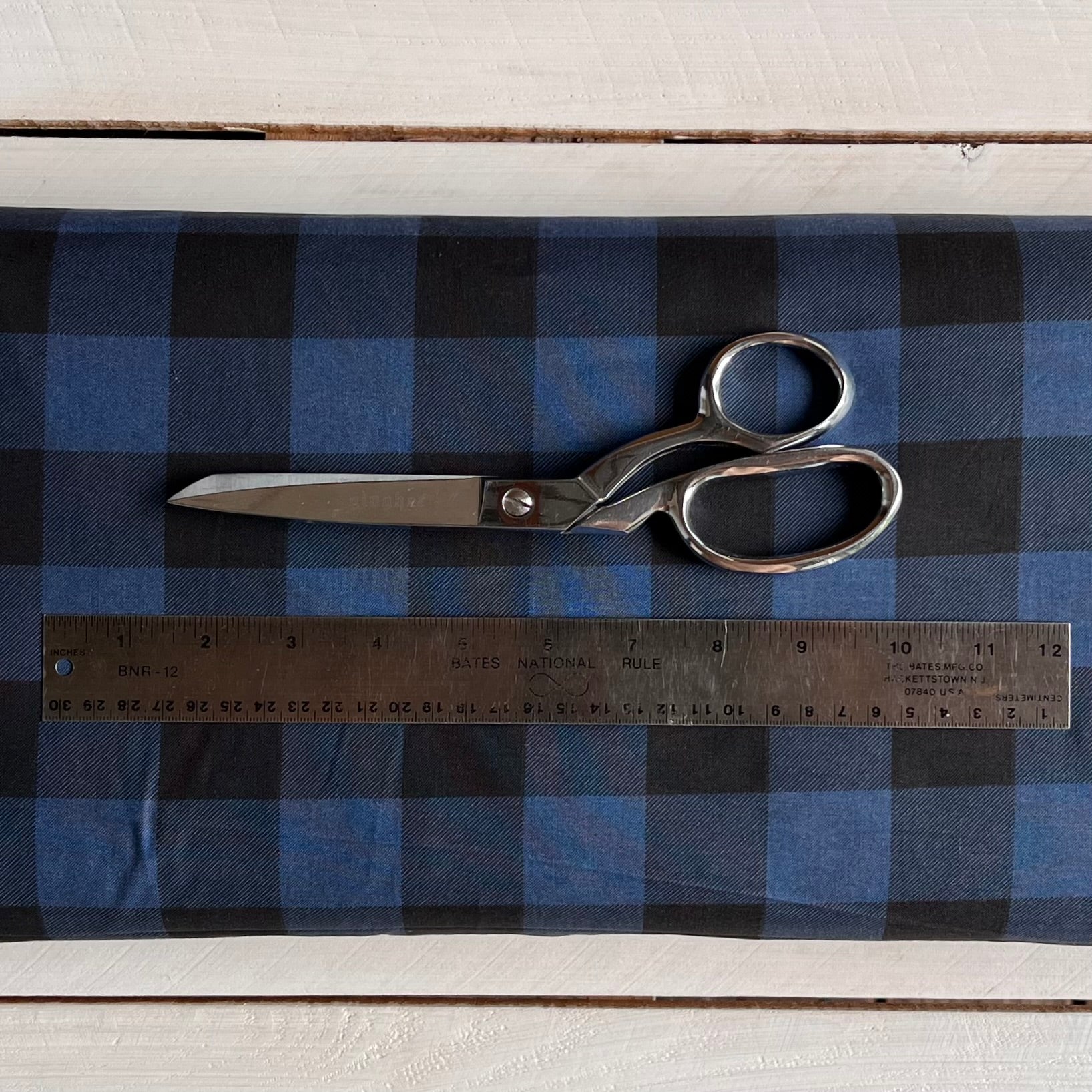 Blue and Black Buffalo Plaid Quilter Cotton
