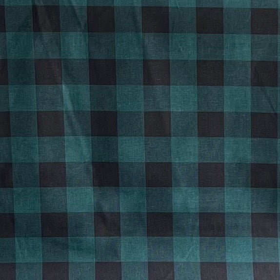 Green and Black Buffalo Plaid Quilter Cotton
