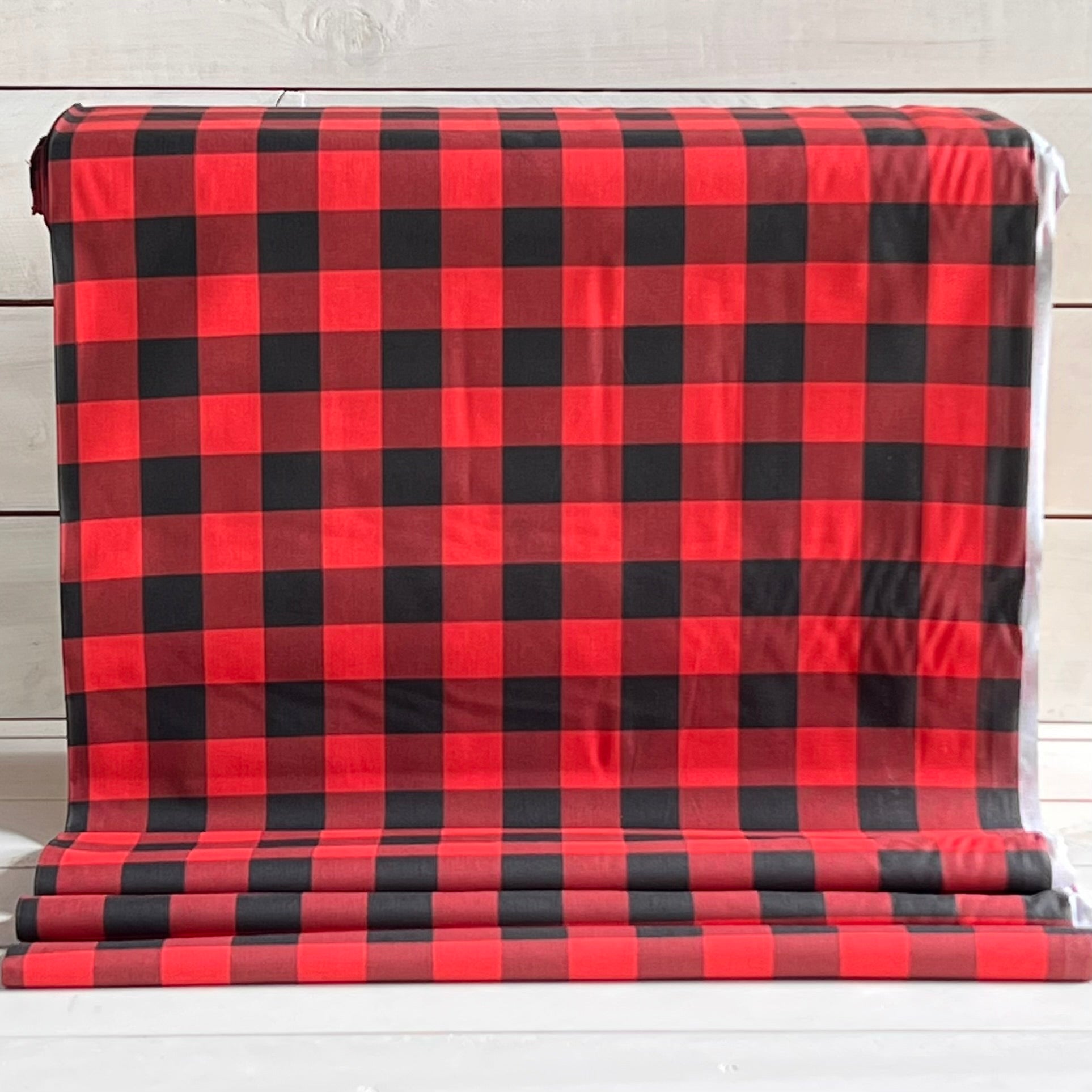 Red and Black Buffalo Plaid Quilter Cotton