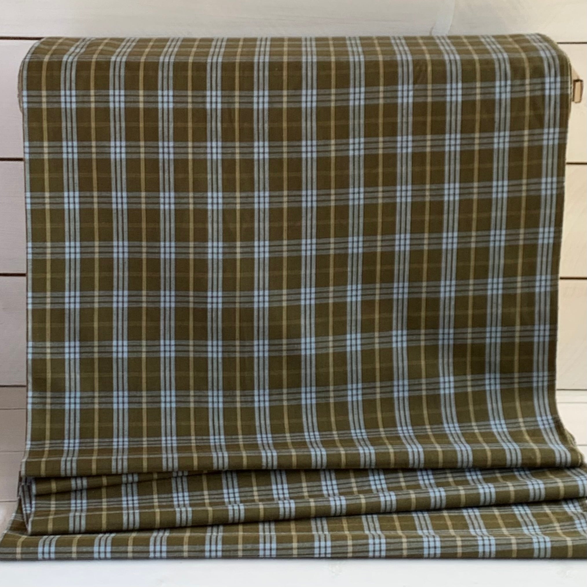 Green and Blue Plaid - Homespun Fabric - 1092