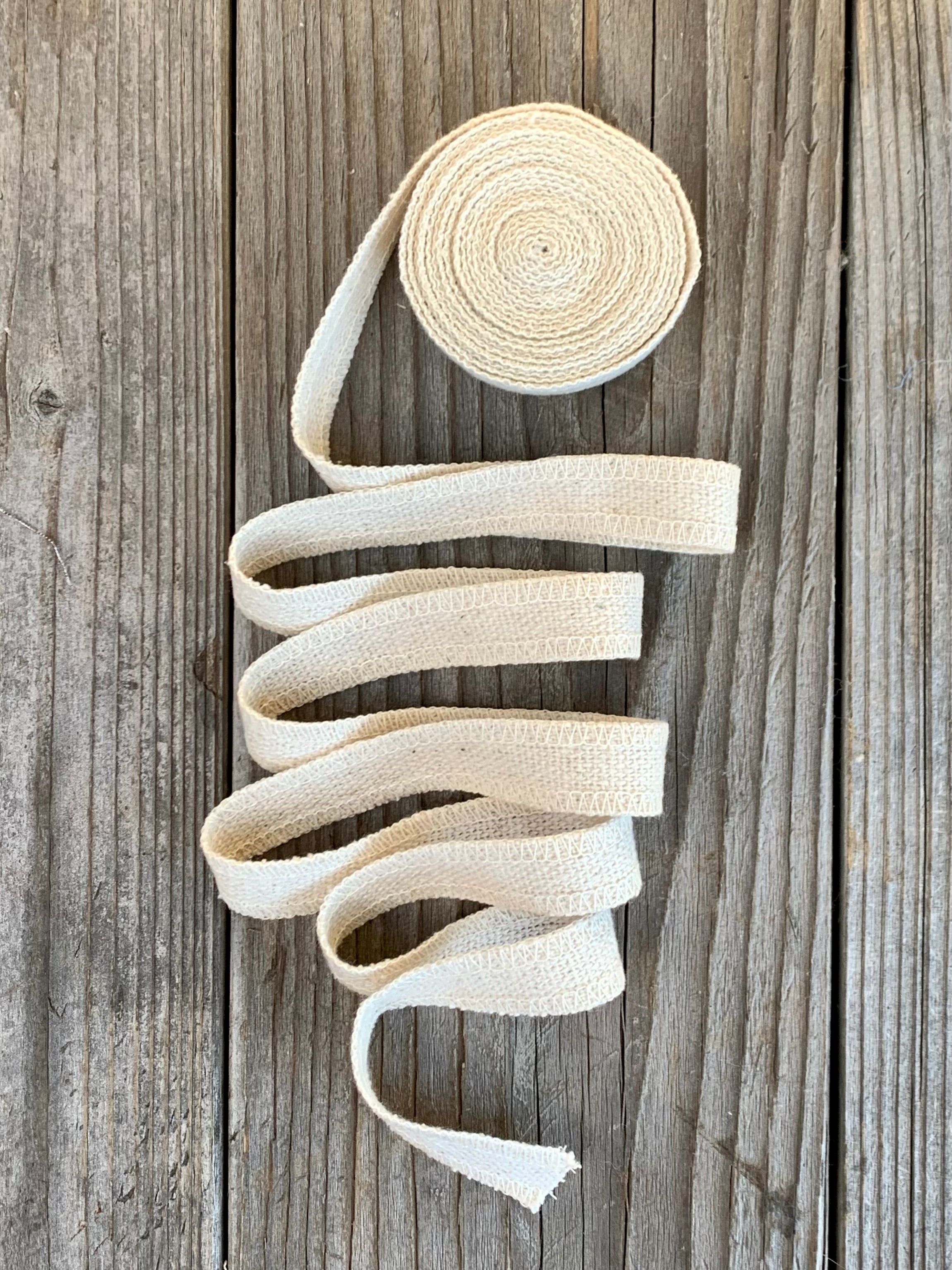 Grain Sack Ribbon - Natural Cream - 1/2" Wide