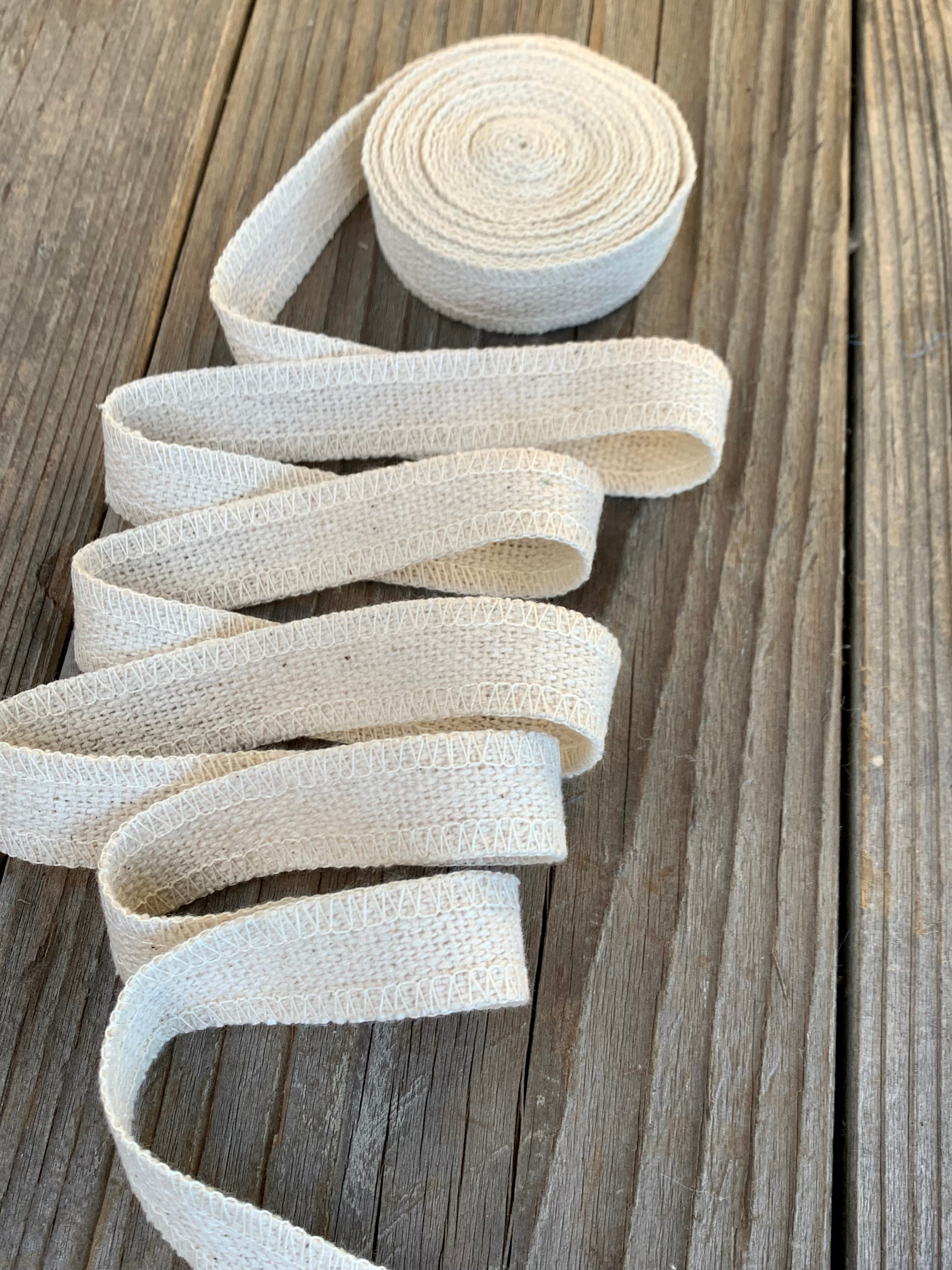 Grain Sack Ribbon - Natural Cream - 1/2" Wide