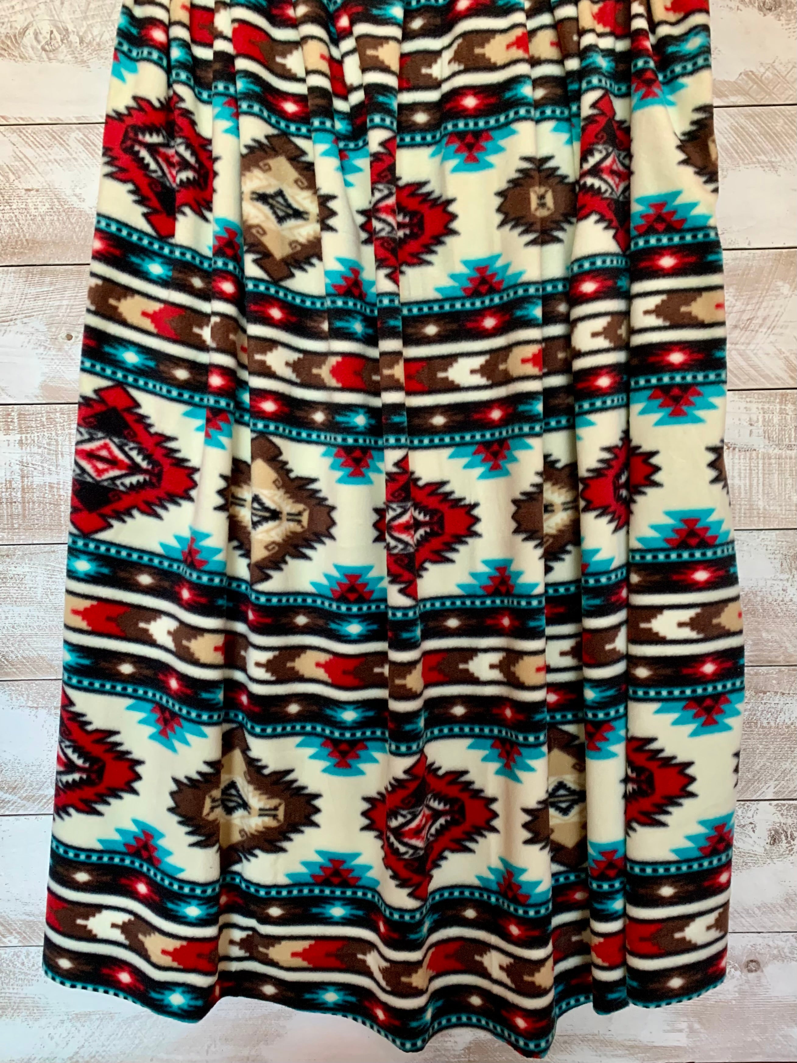 Tribal Winter Fleece - Southwest Stripe Red - 46441-2