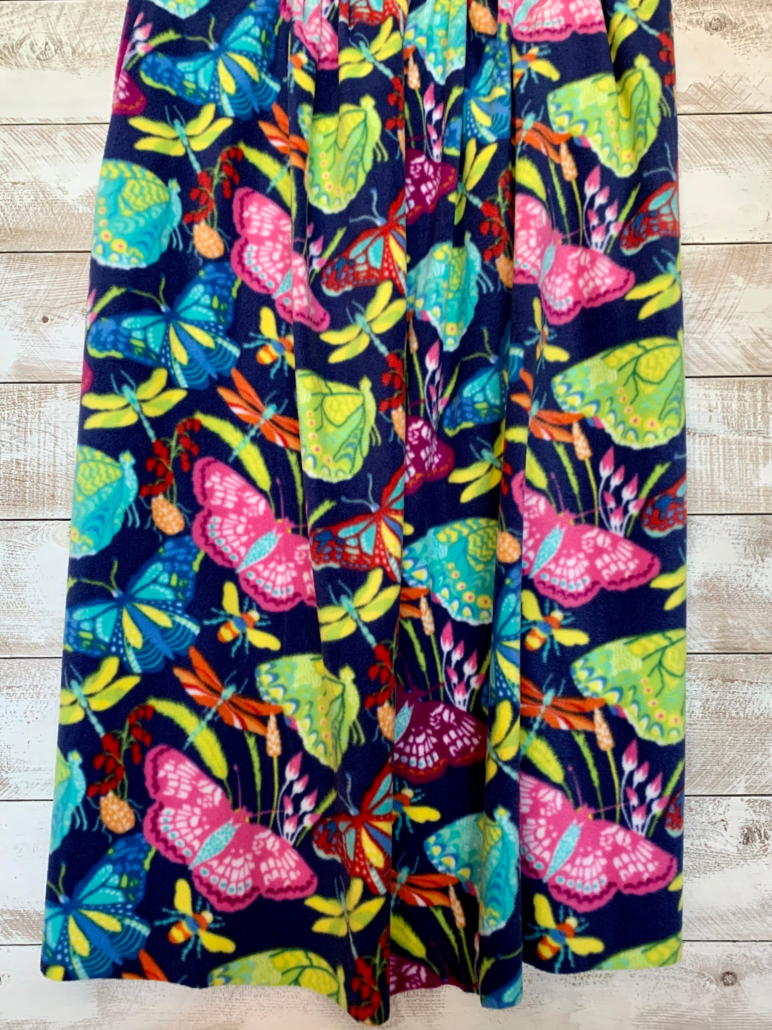 Butterfly Dance Fleece Navy - 52770DES-1