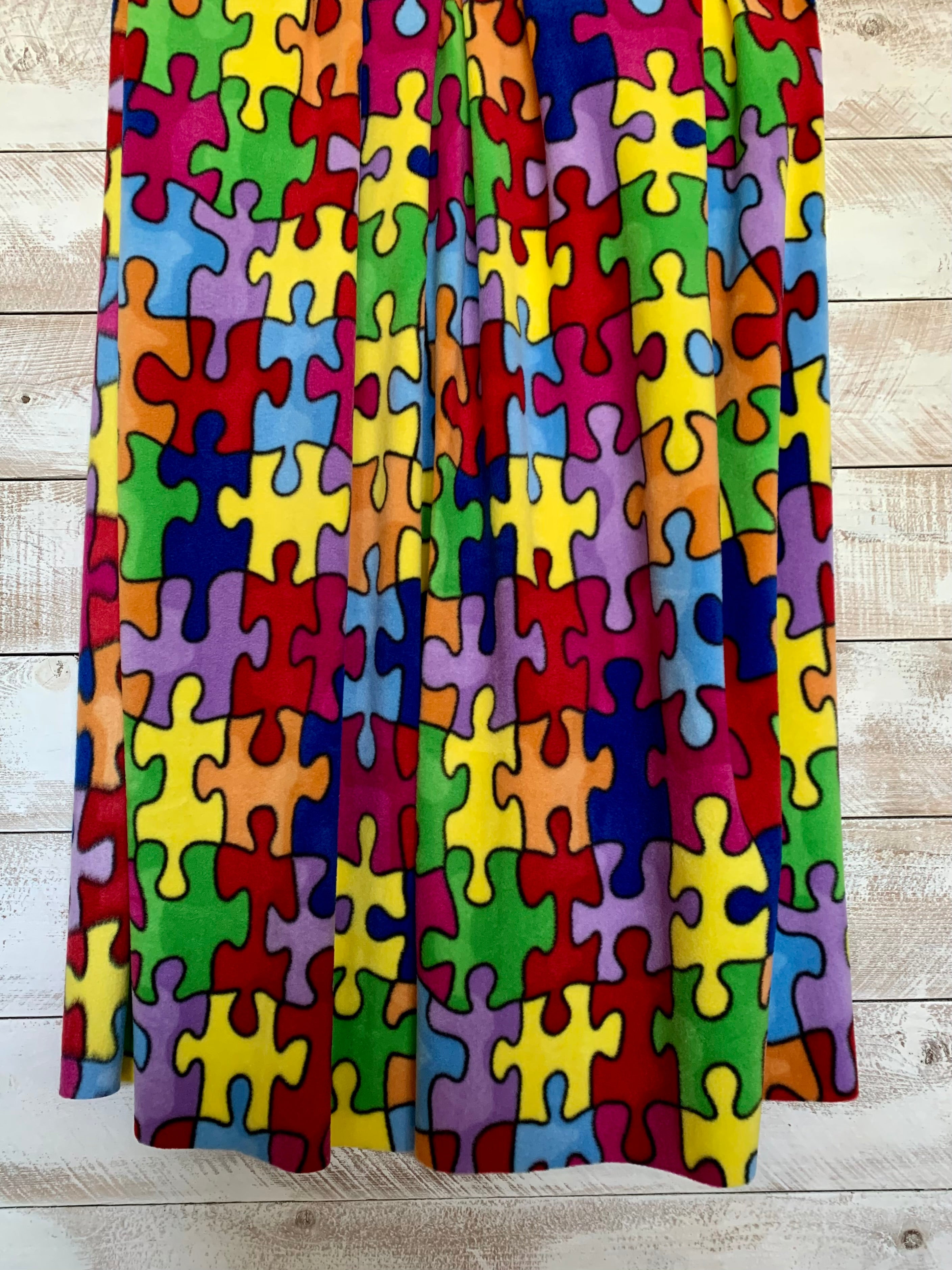 No Sew Blanket Kit - Puzzle - Personalization Available
