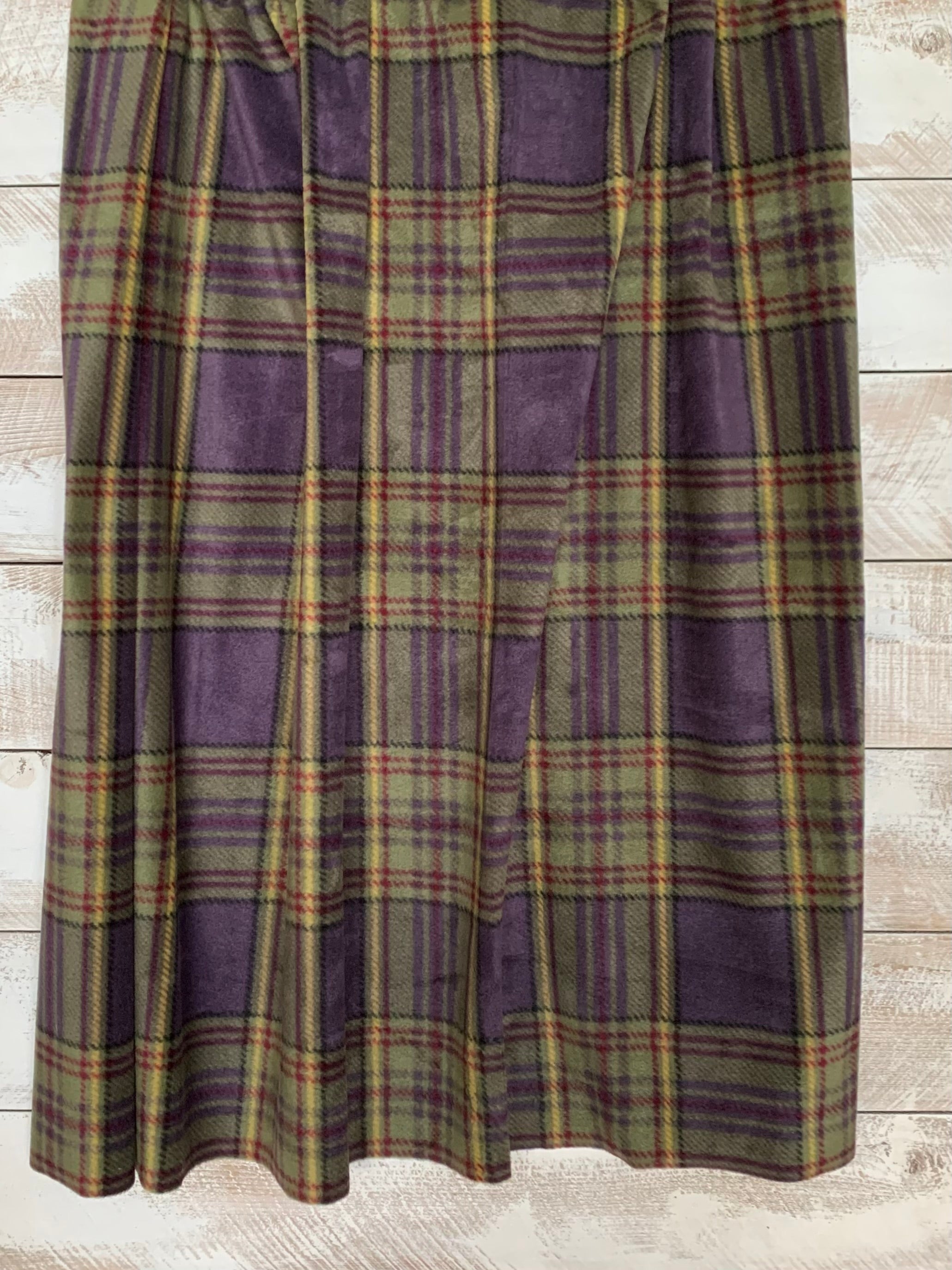 No Sew Blanket Kit - Purple and Green Plaid - Personalization Available