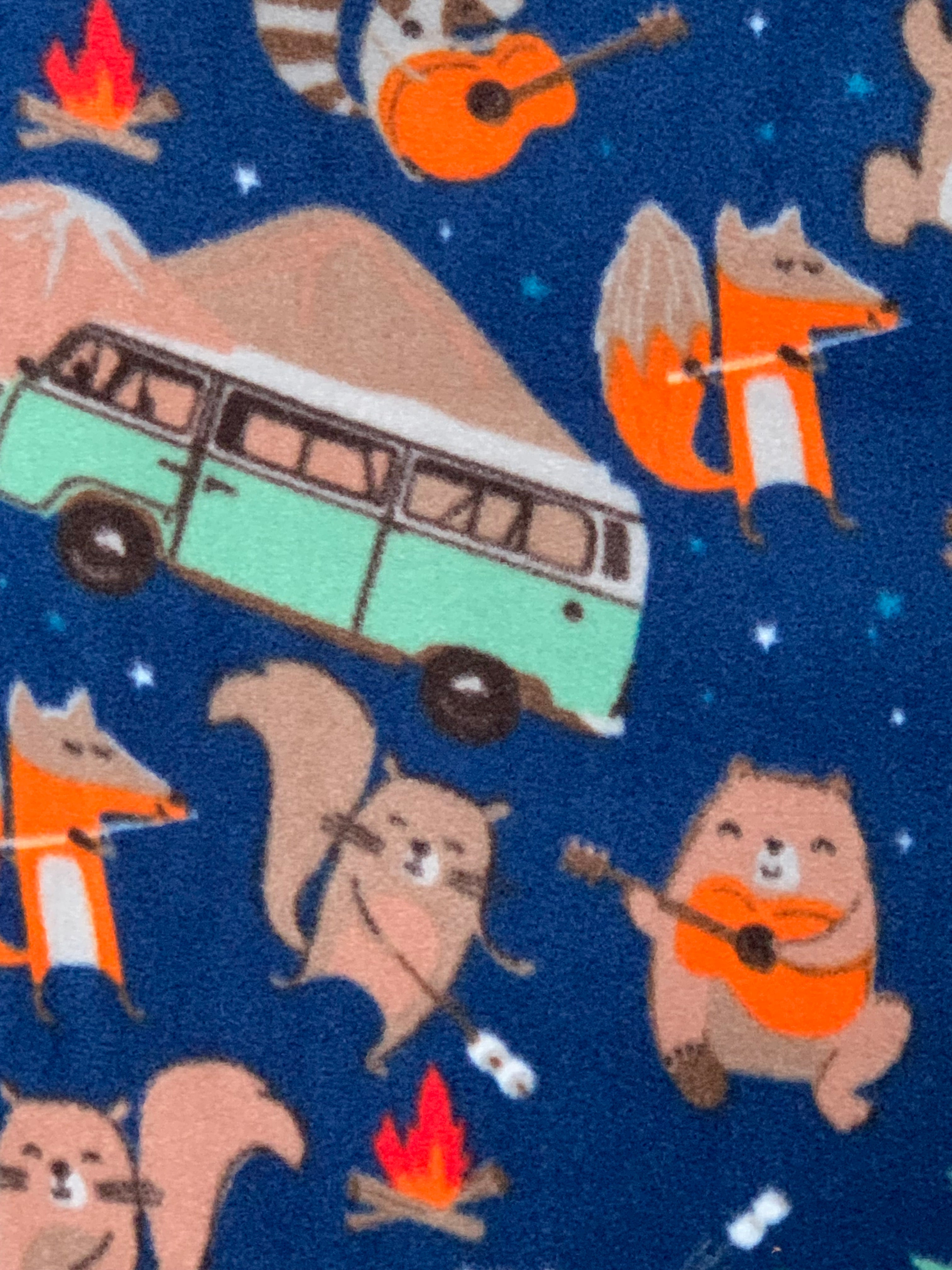 Winter Fleece - Camping with Racoons