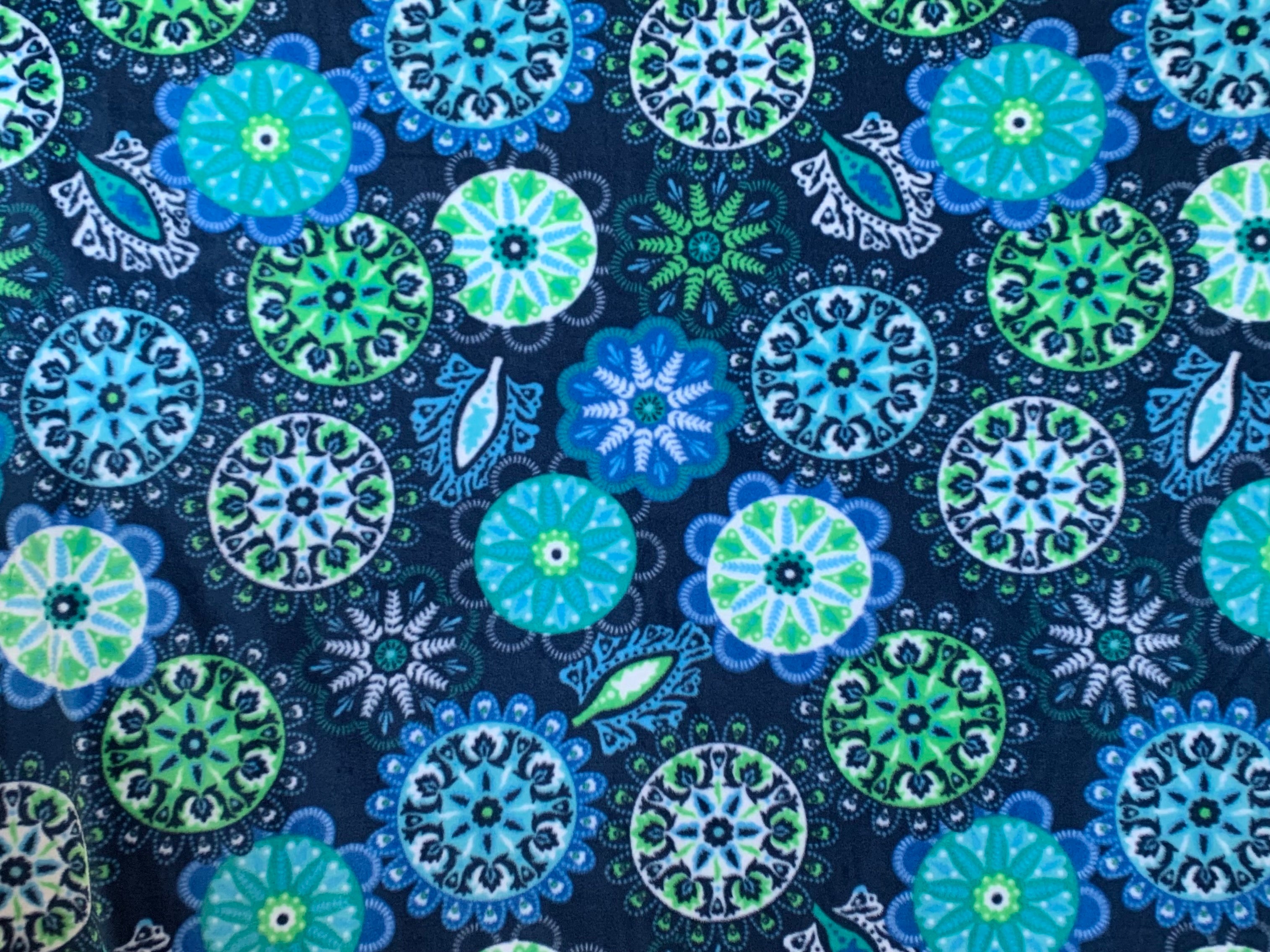 No Sew Blanket Kit - Blue Abstract Floral - Personalization Available