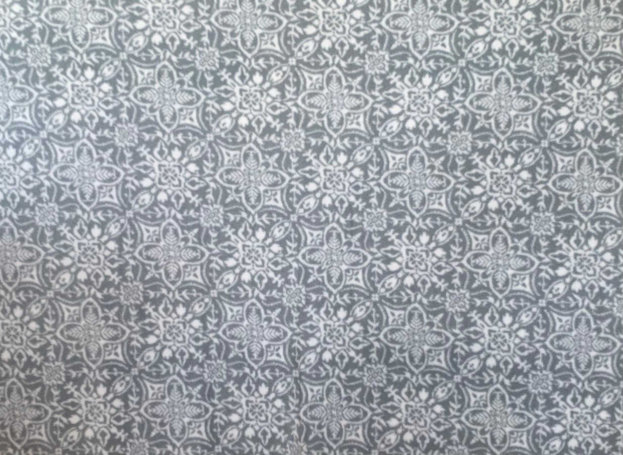 No Sew Blanket Kit - Grey Abstract Floral - Personalization Available