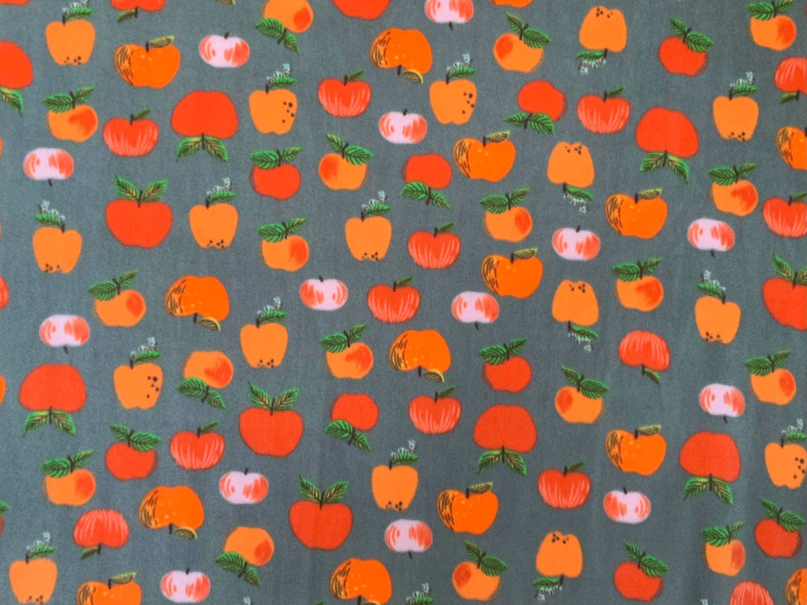 Apples Fleece Grey - 52773DES-1