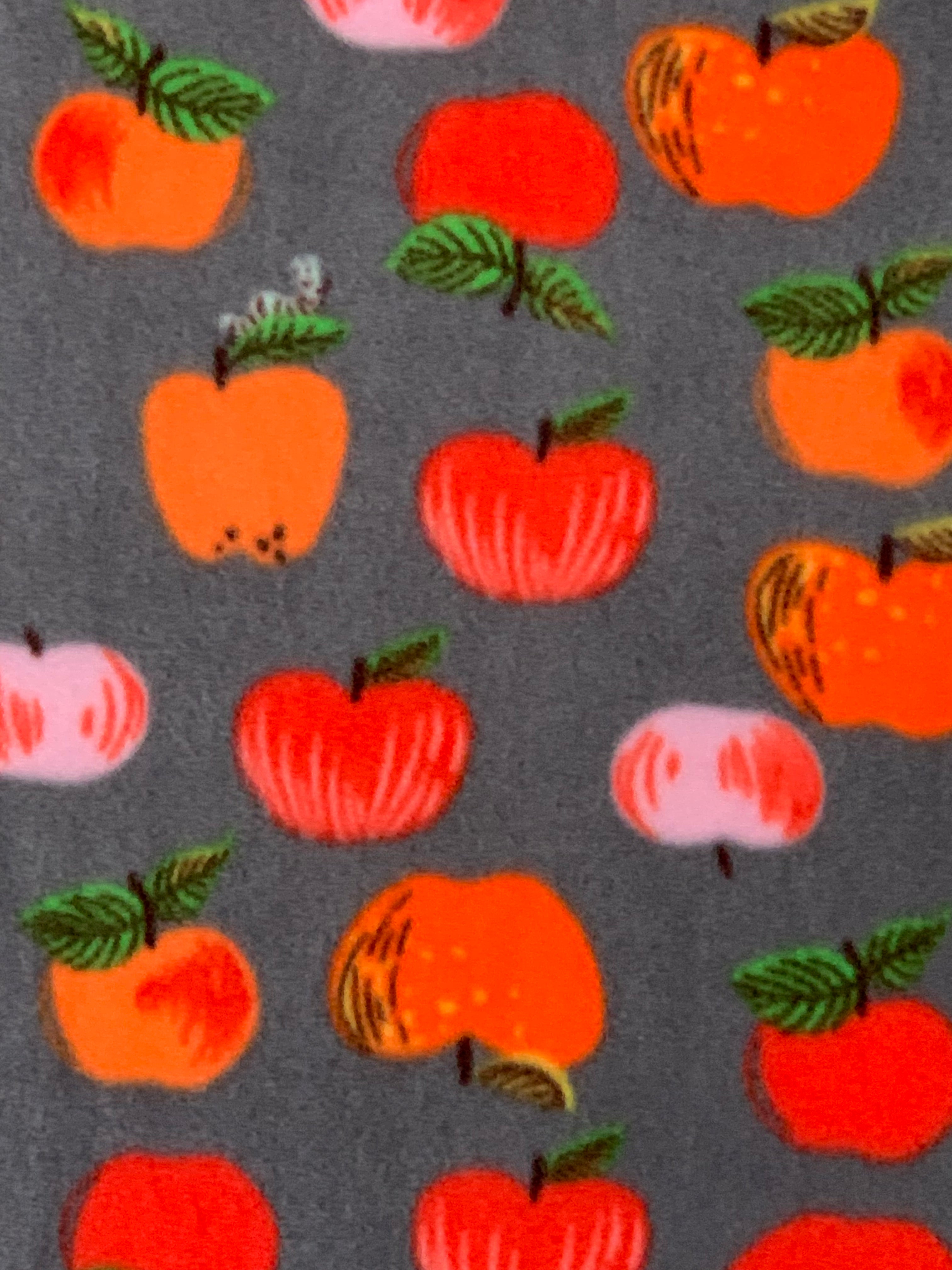 Apples Fleece Grey - 52773DES-1