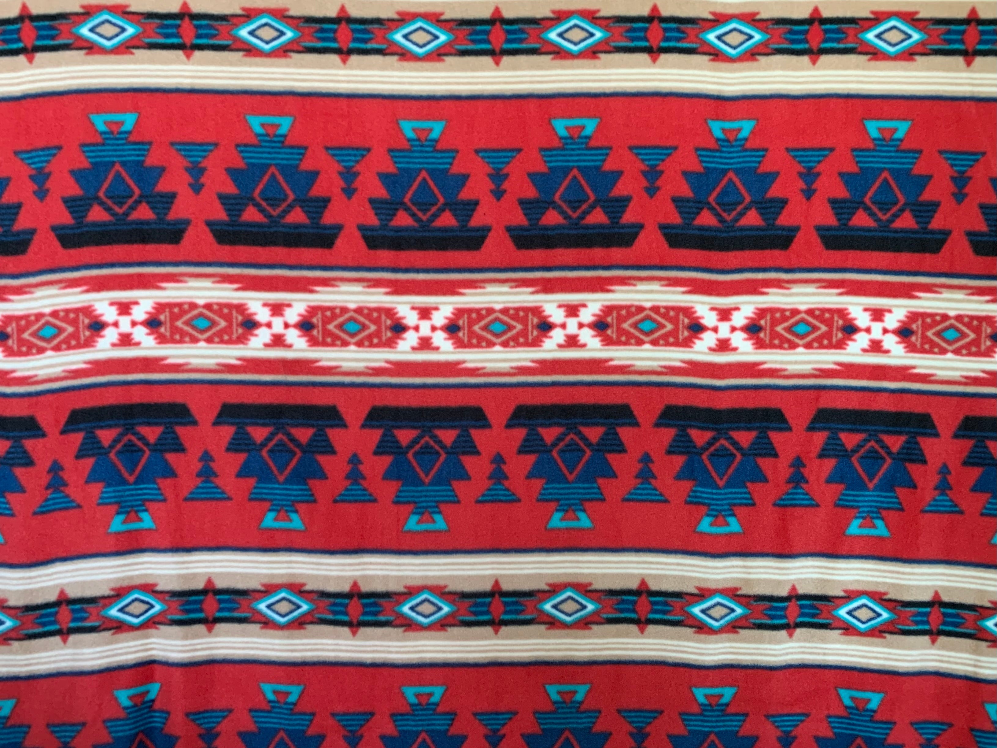 Tribal Winter Fleece - Heirloom Red 52774-3