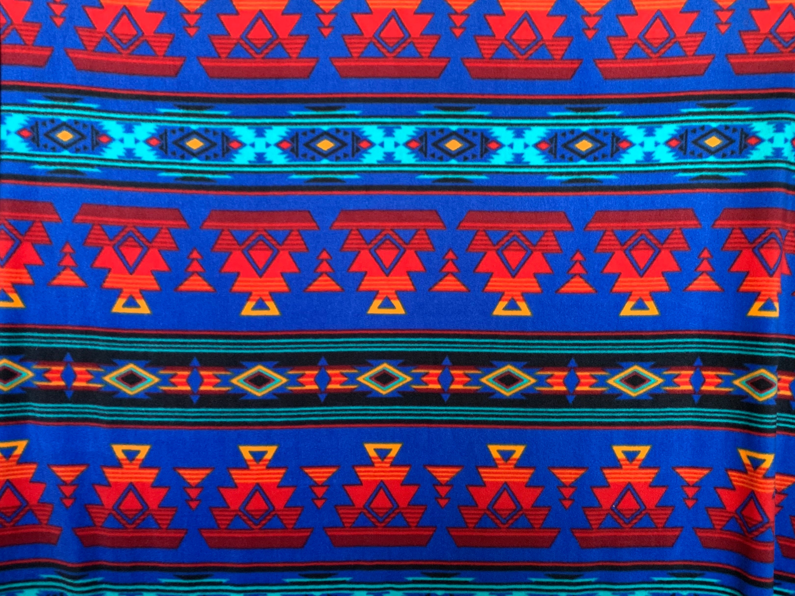 Tribal Winter Fleece - Heirloom Colbalt 52774-1