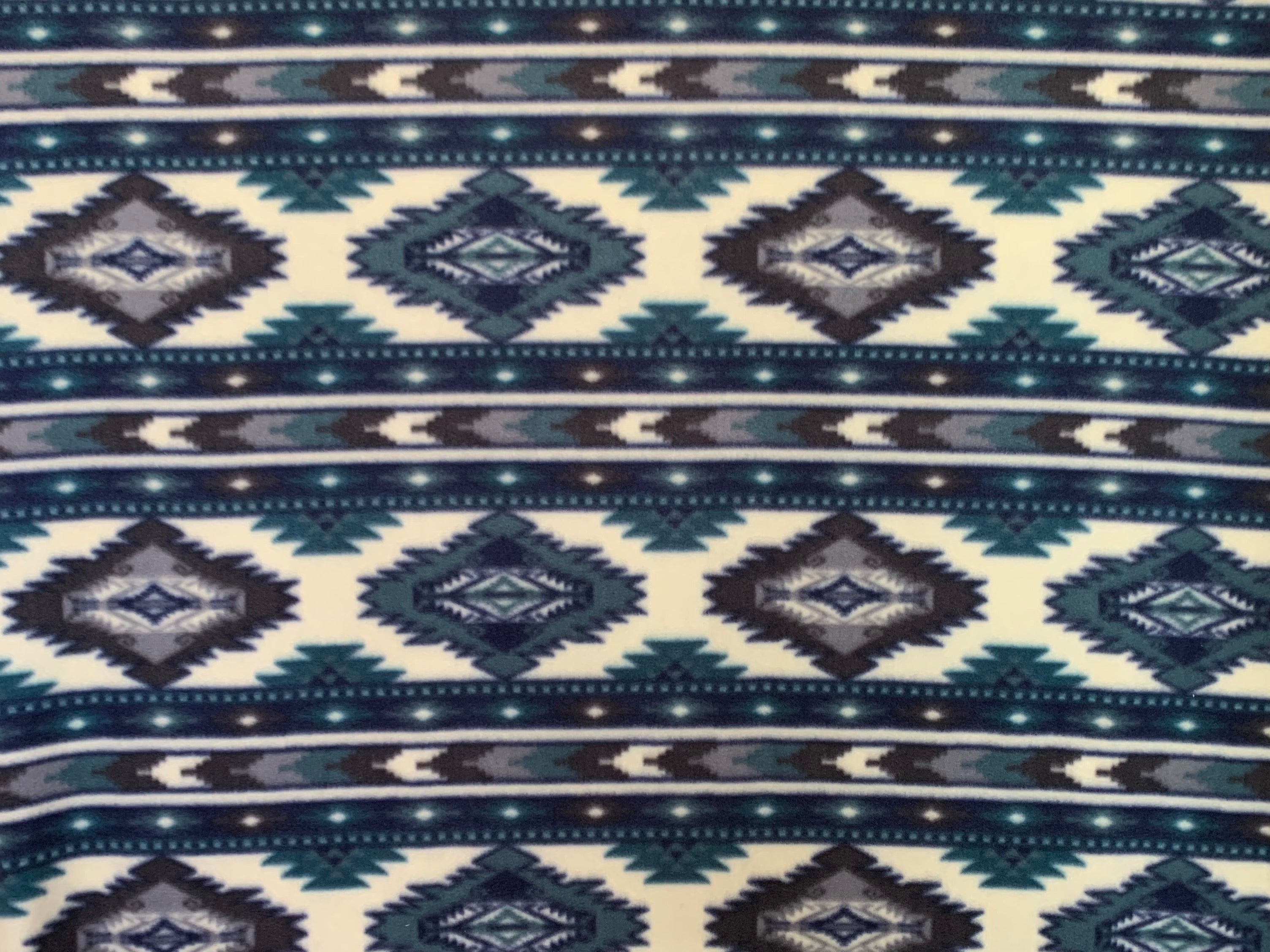 Tribal Winter Fleece - Southwest Stripe - Blue - 46441-3