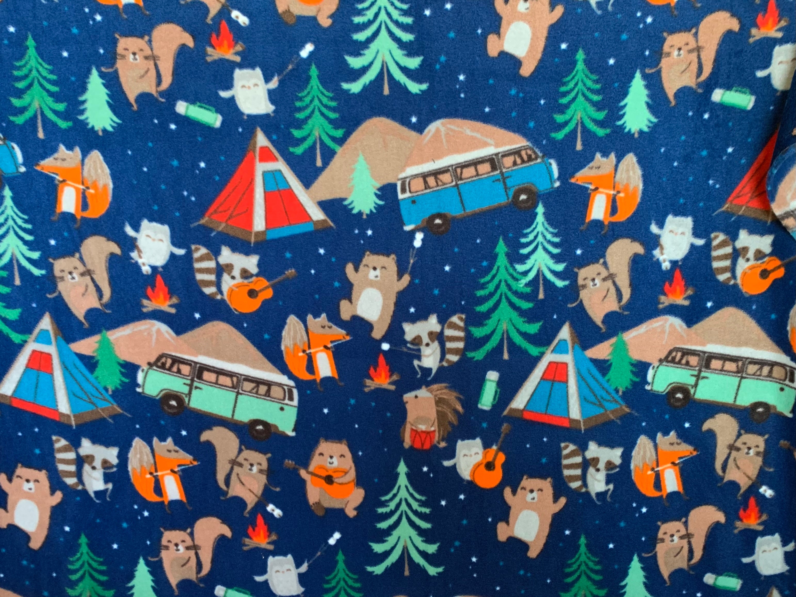 Winter Fleece - Camping with Racoons