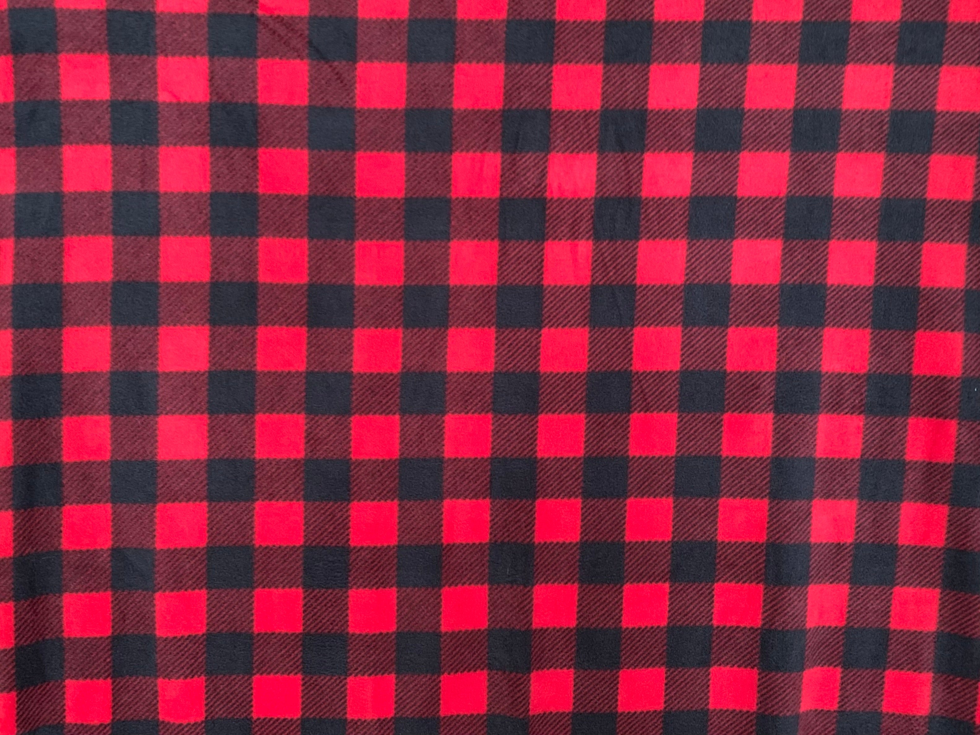 Buffalo Plaid Fleece Black and Red