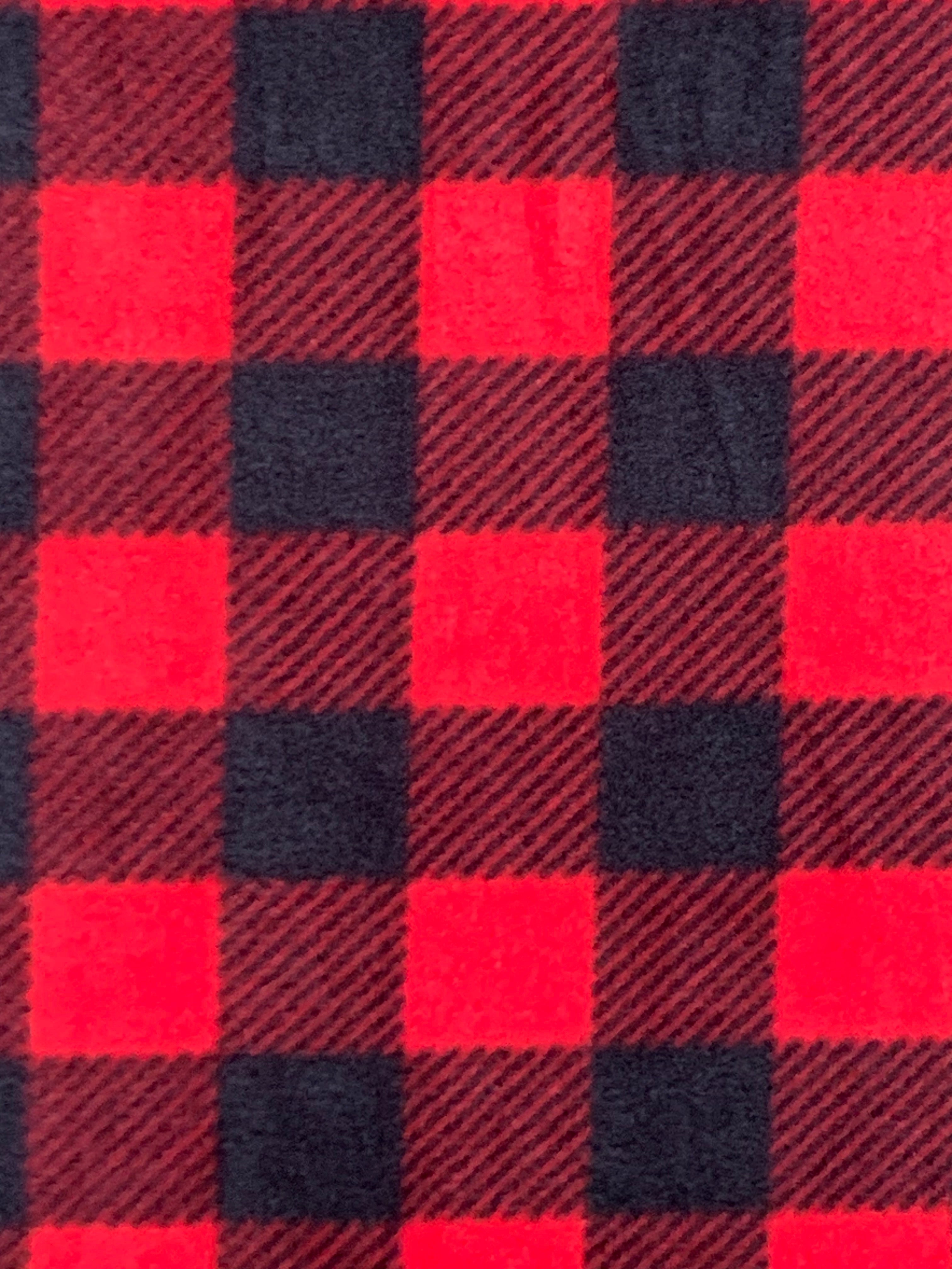 Buffalo Plaid Fleece Black and Red