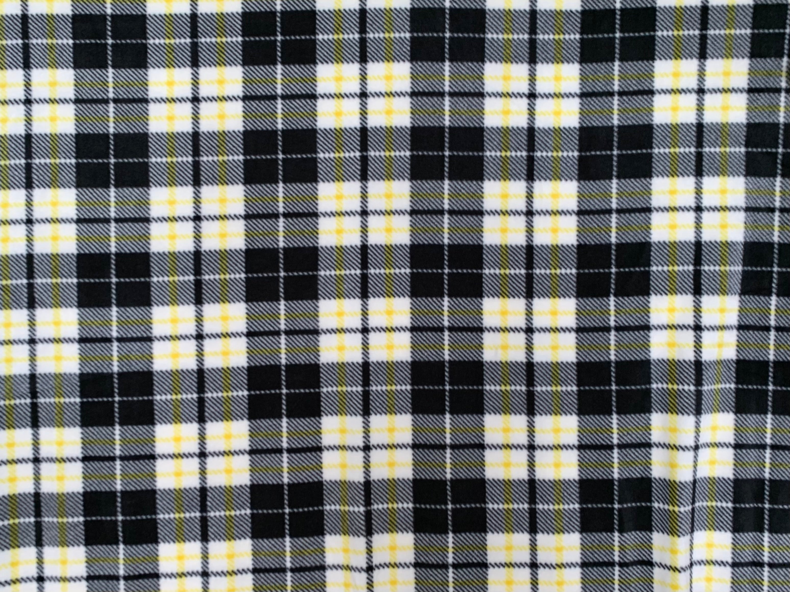 Classic Plaid - Black White & Yellow 17063-2