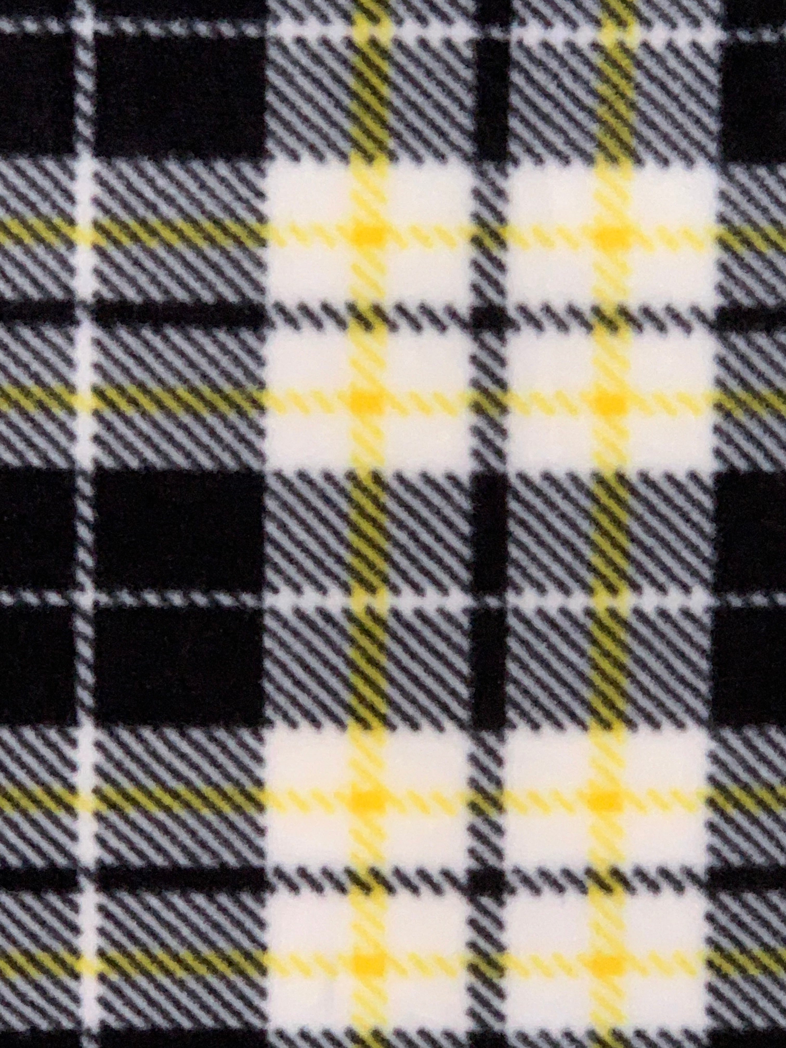 Classic Plaid - Black White & Yellow 17063-2