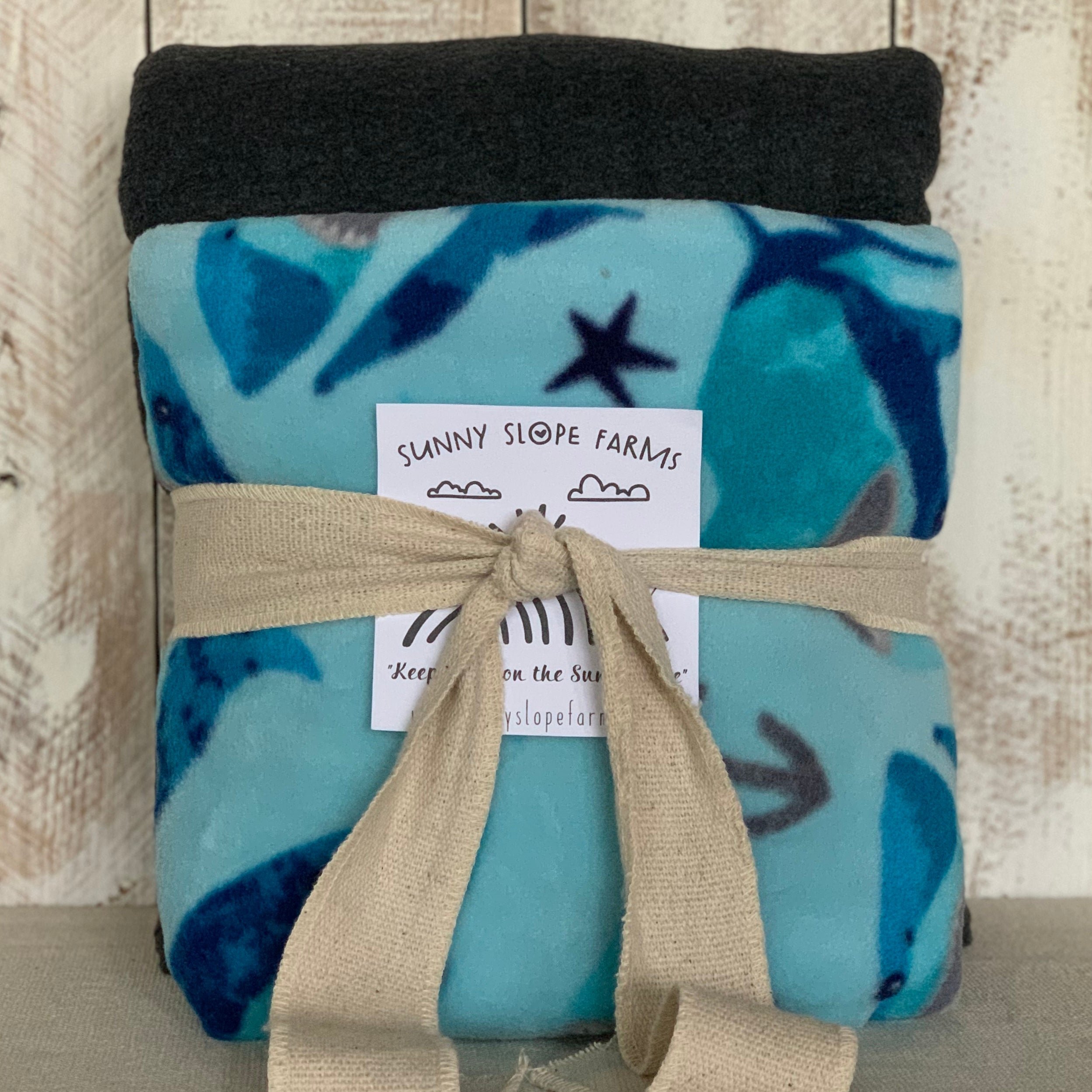 No Sew Blanket Kit - Sharks - Personalization Available