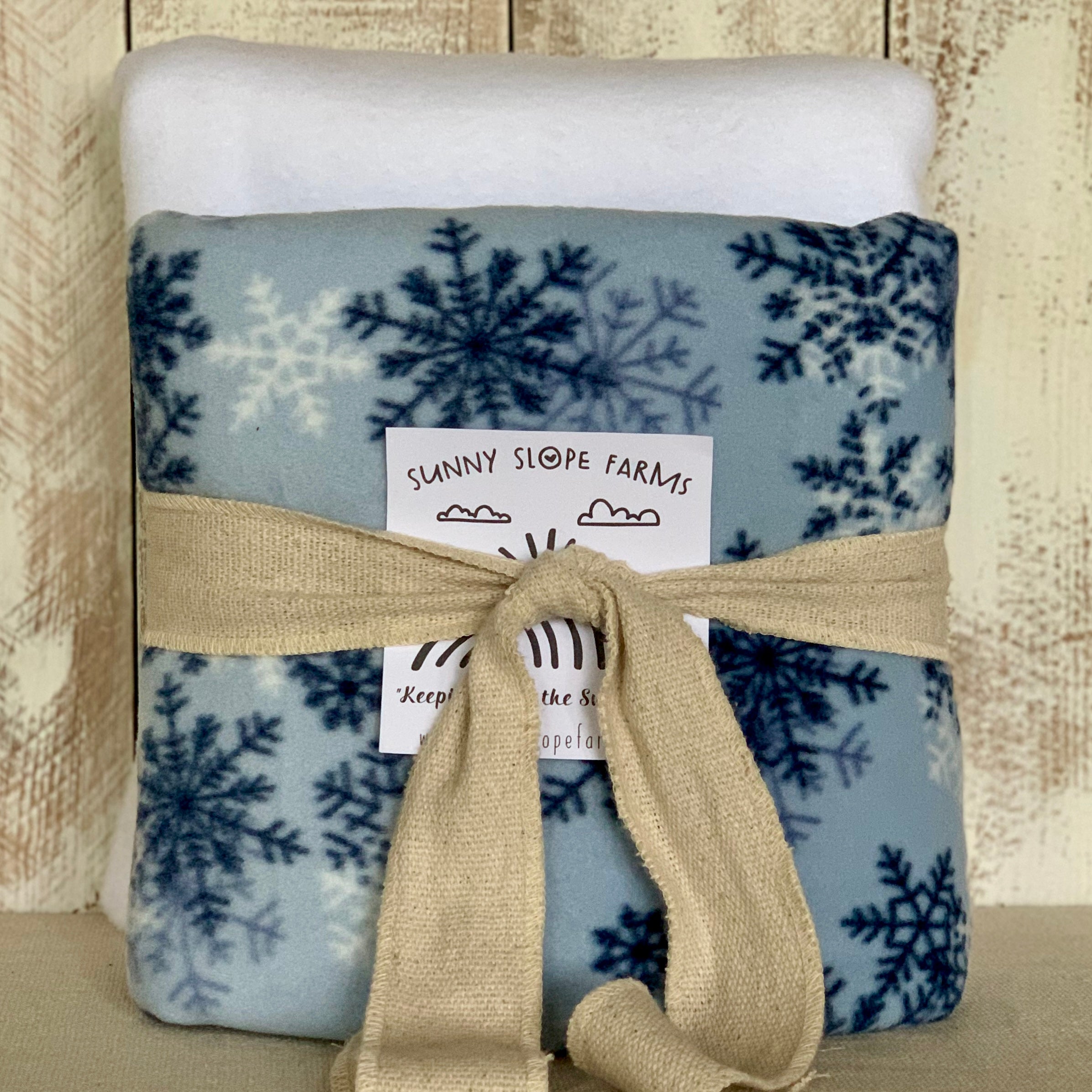 No Sew Blanket Kit - Snowflakes - Personalization Available
