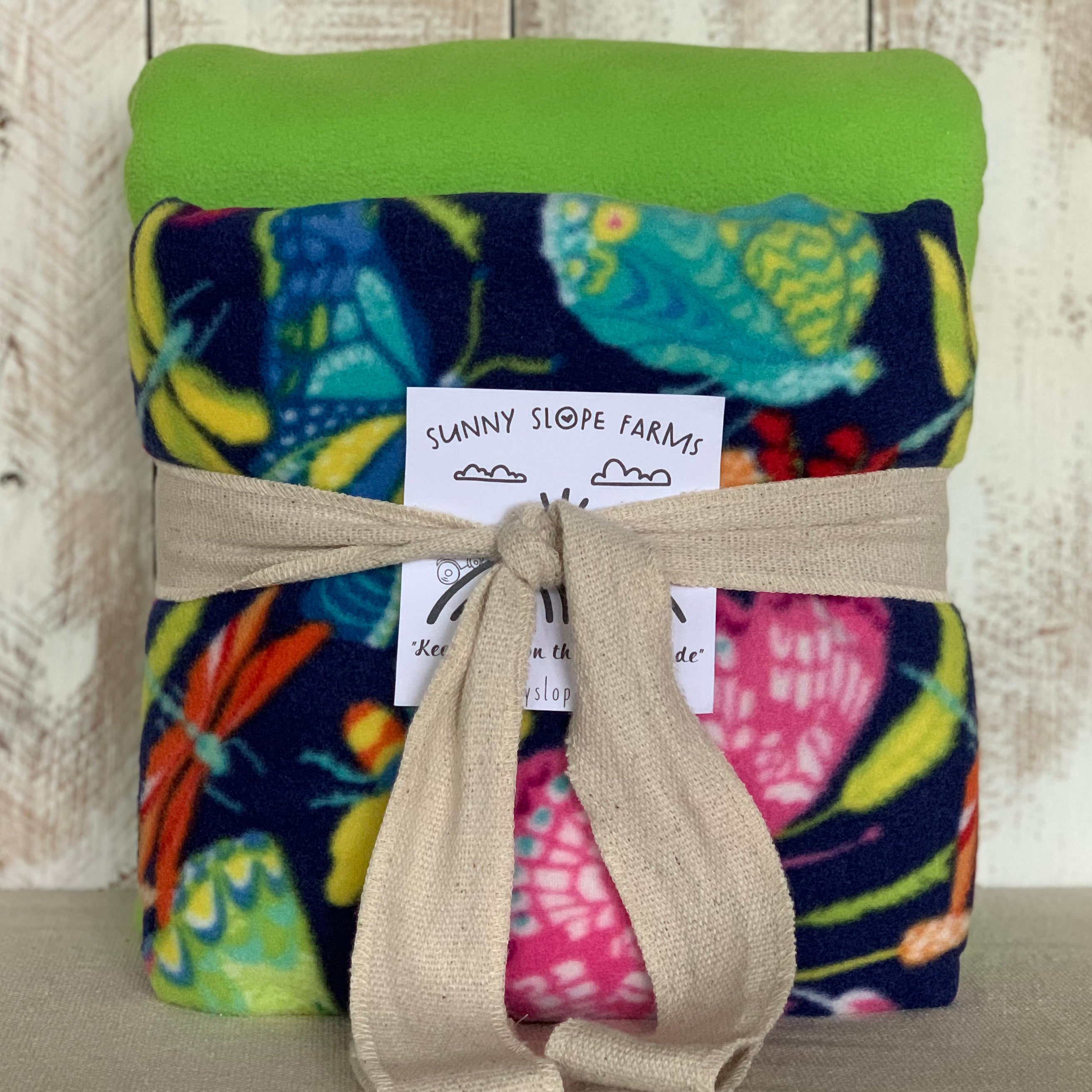 No Sew Blanket Kit - Floral Butterfly - Personalization Available