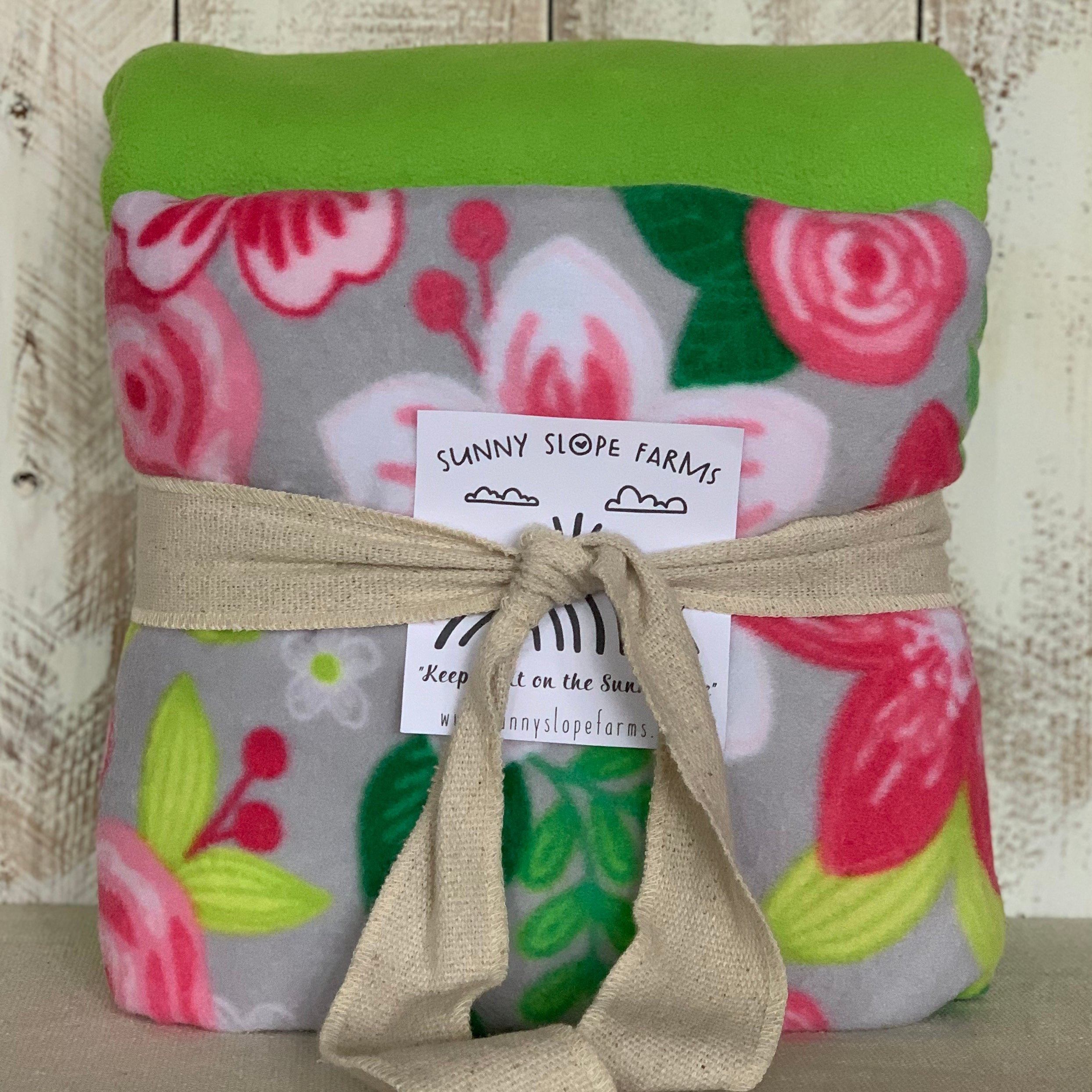 No Sew Blanket Kit - Floral - Personalization Available