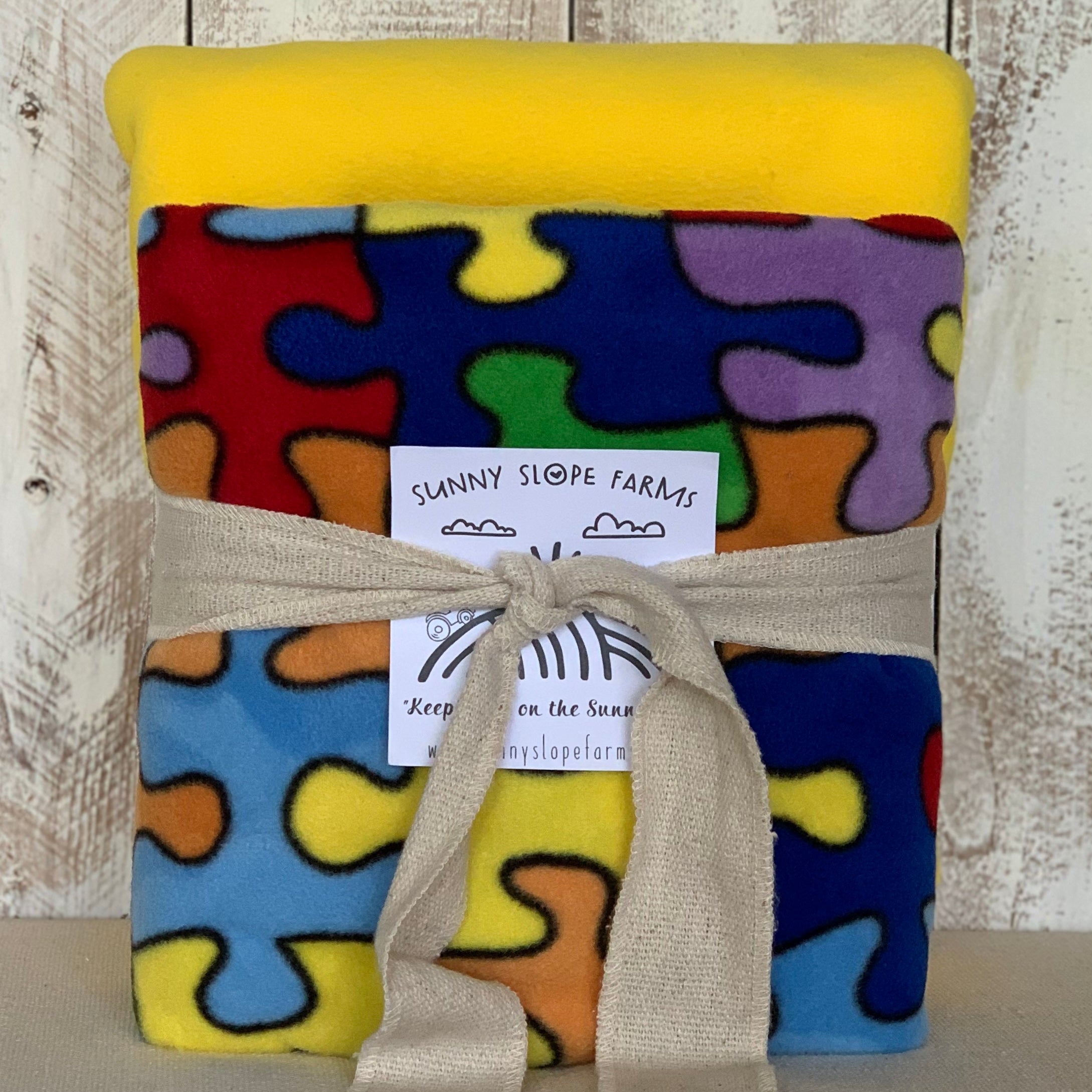 No Sew Blanket Kit - Puzzle - Personalization Available