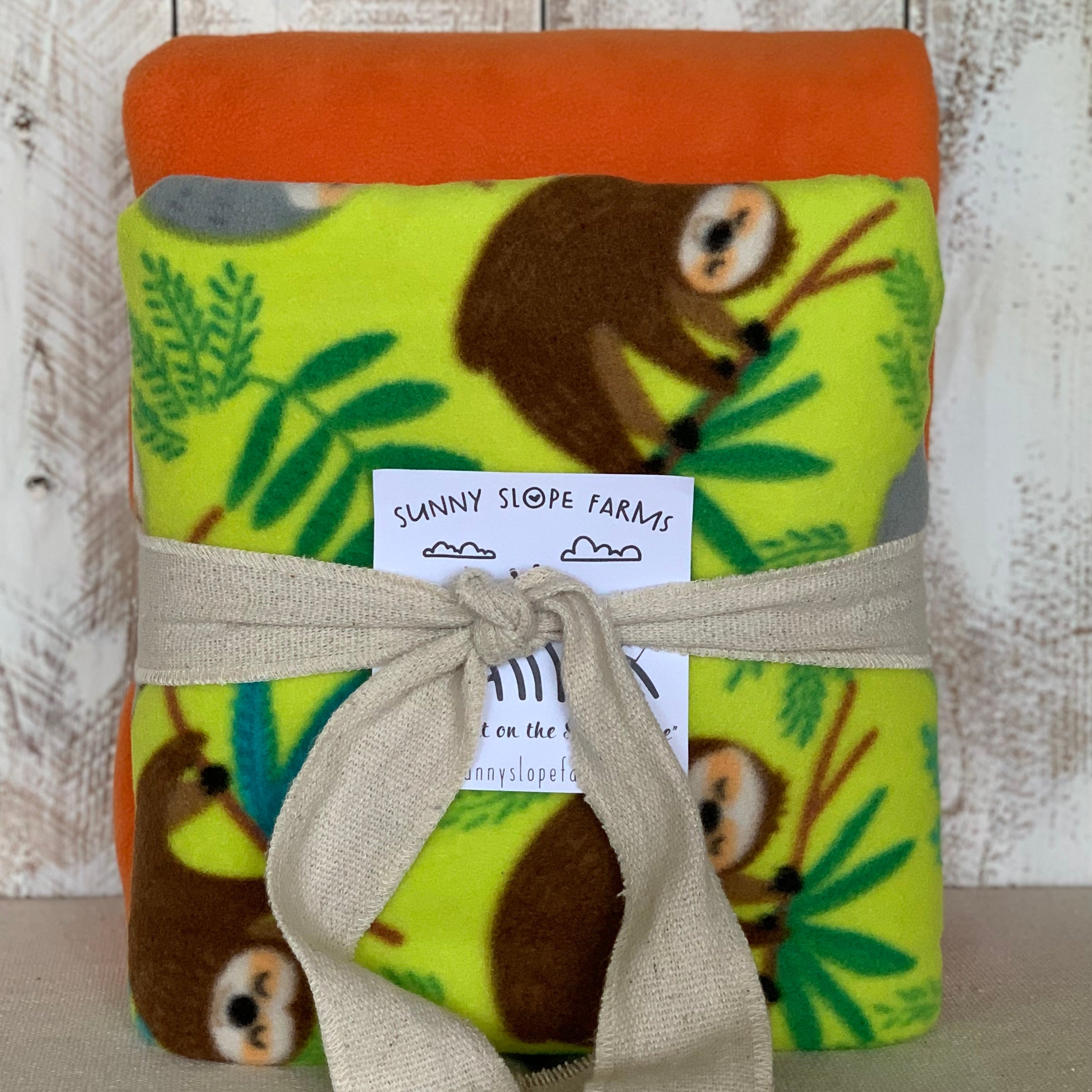 No Sew Blanket Kit - Sloth - Personalization Available