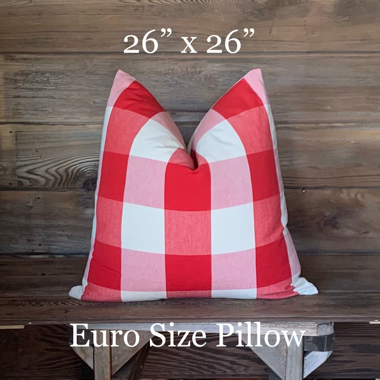 Red Buffalo Plaid Large Check Farmhouse Pillow