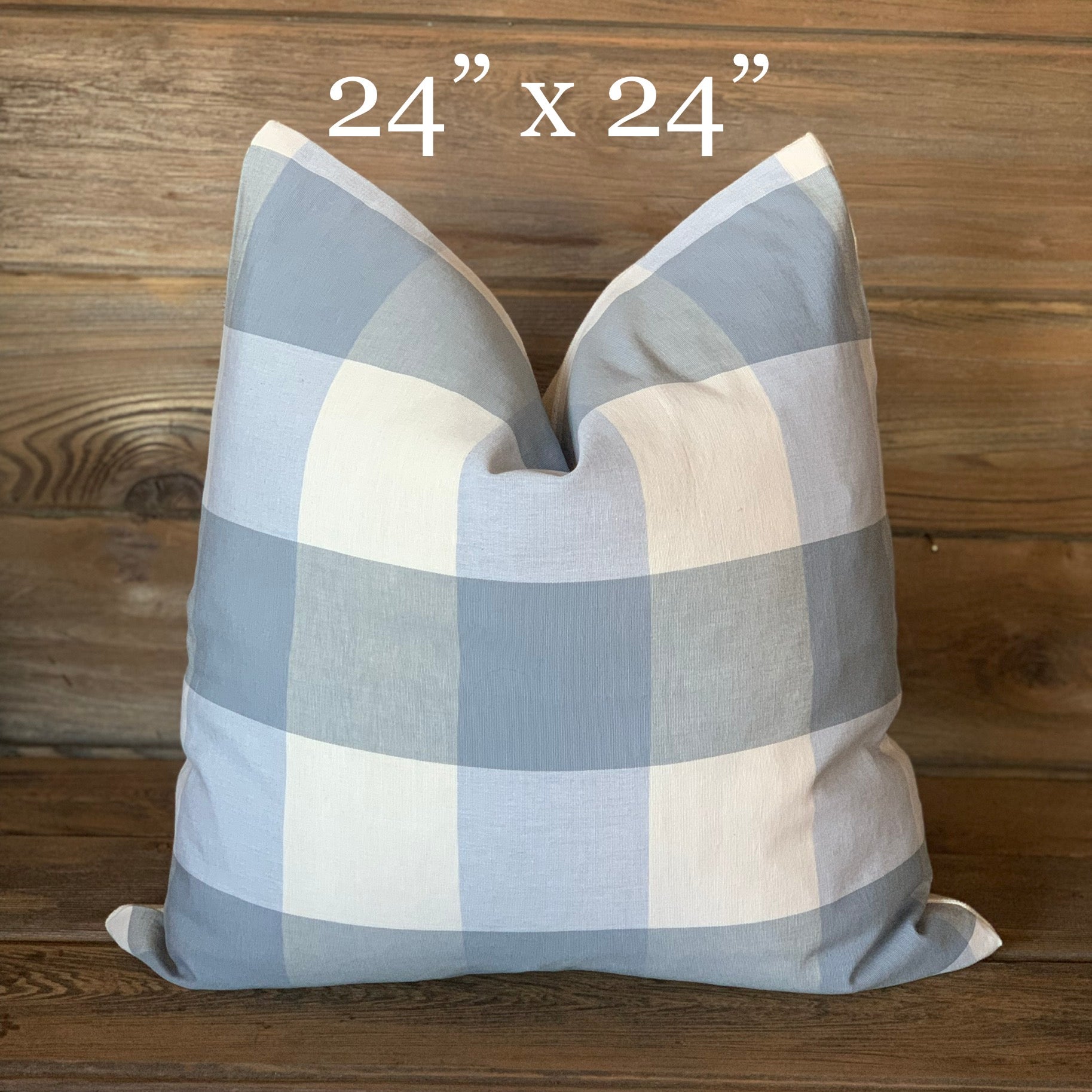 Lilac Buffalo Plaid Large Check Farmhouse Pillow