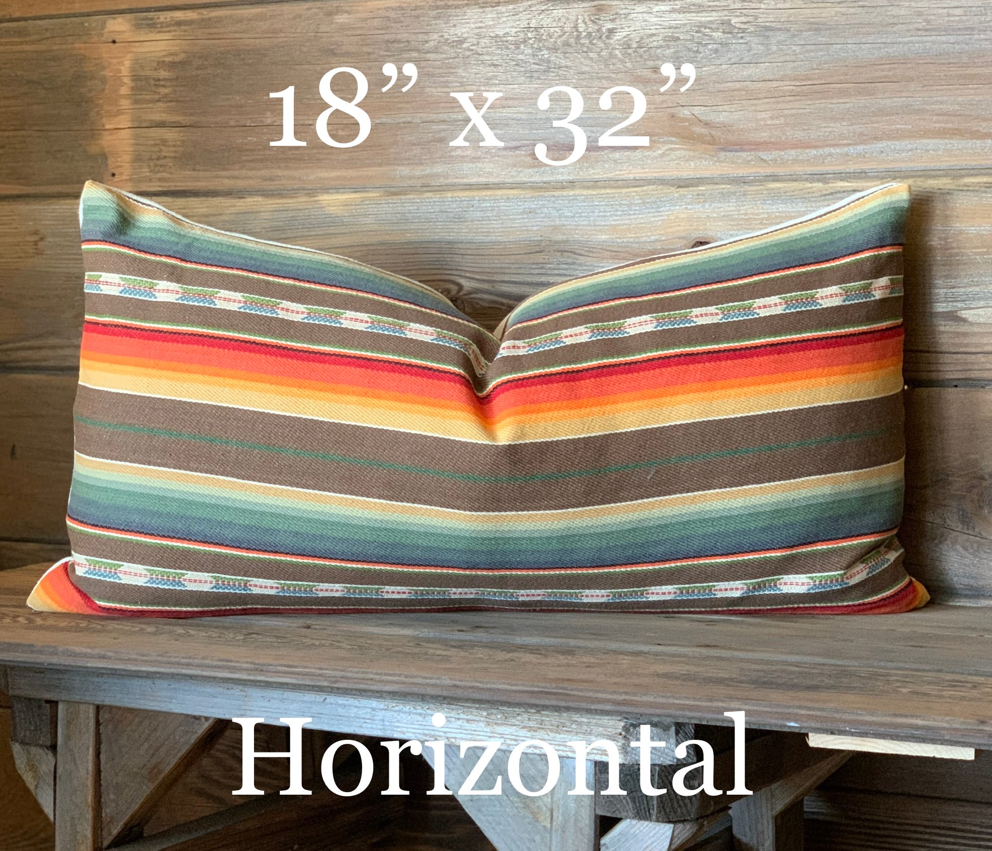 Serape Style Pillow - Brown