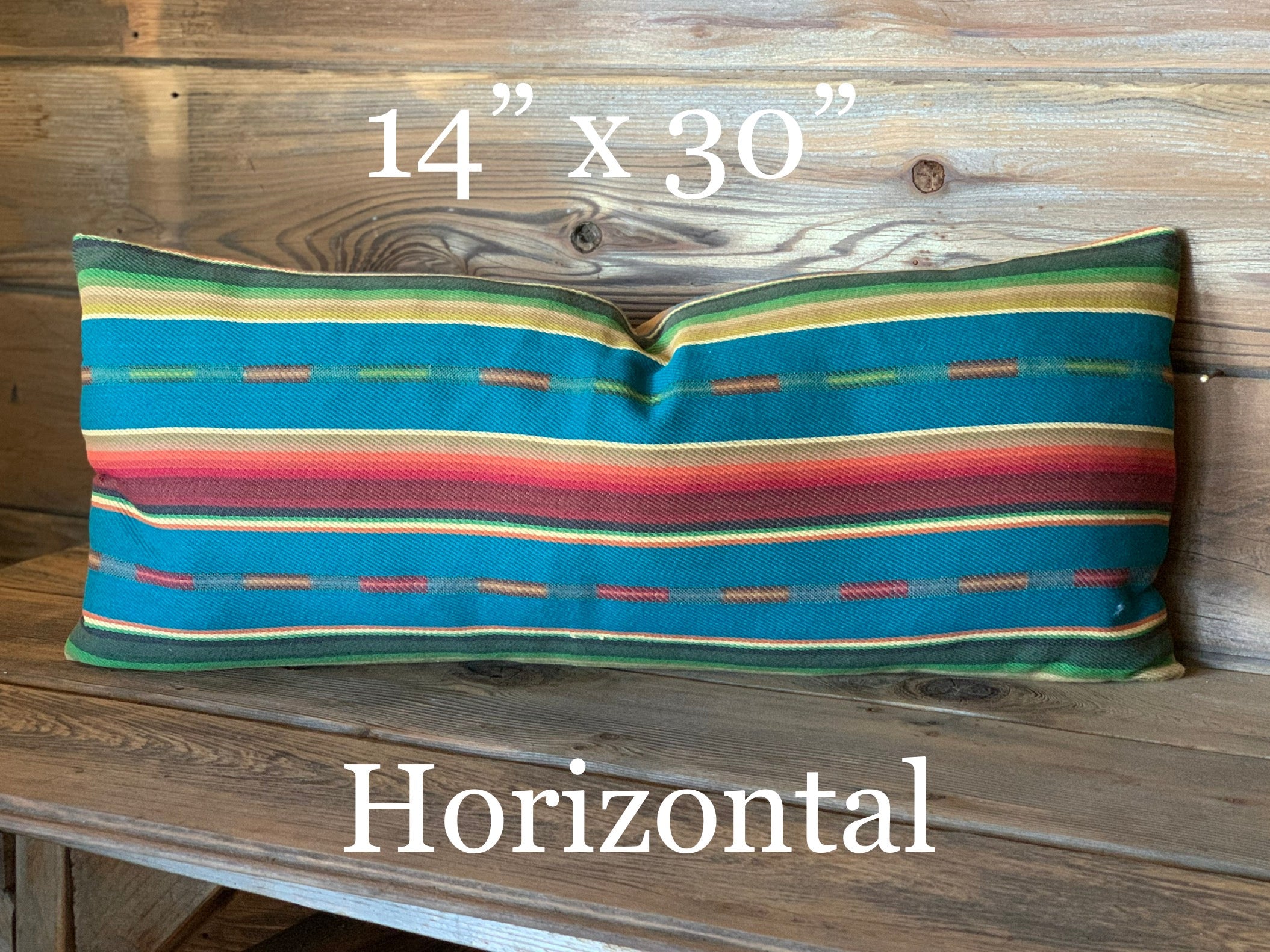 Serape Style Pillow - Blue
