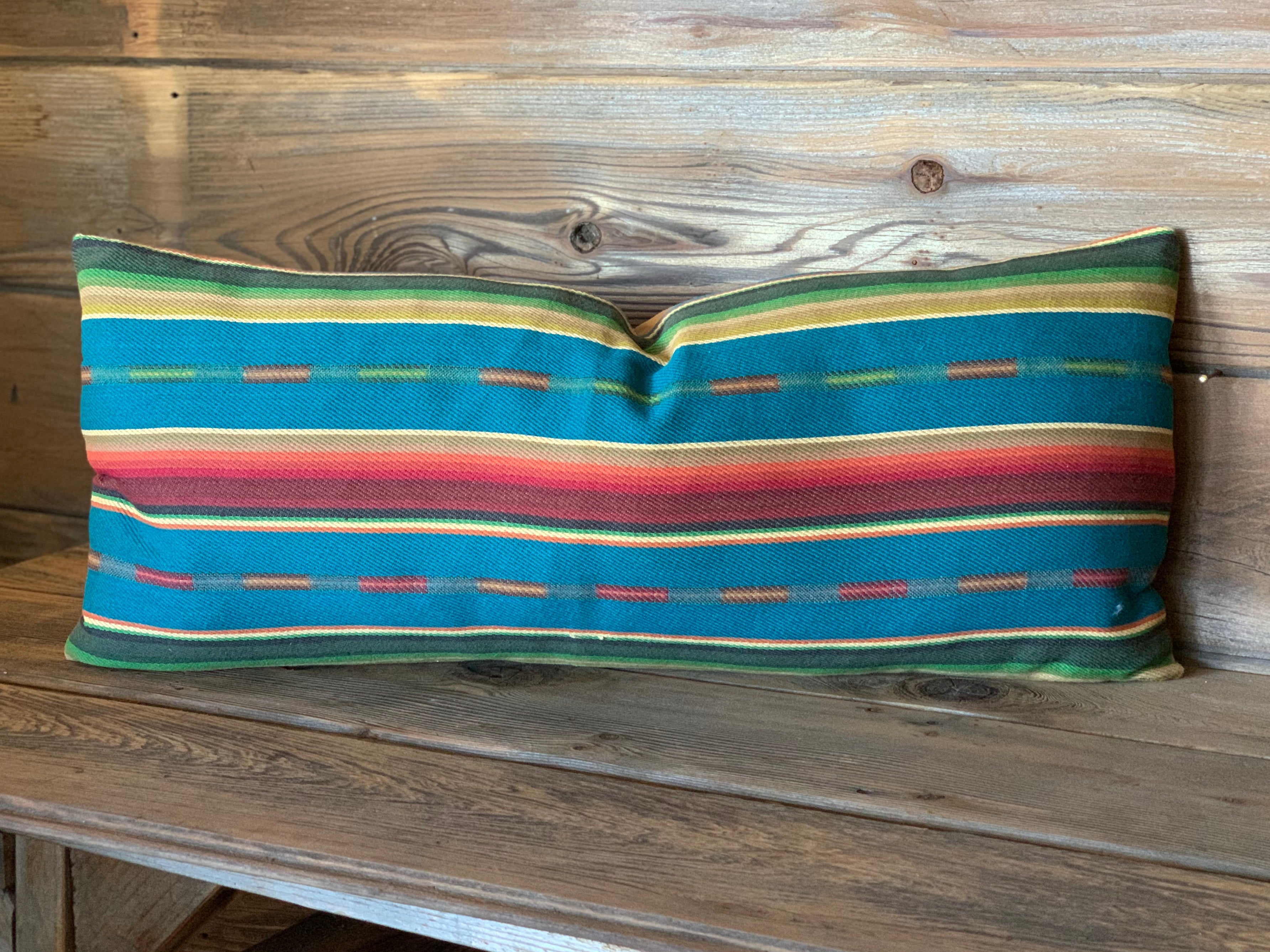 Serape Style Pillow - Blue