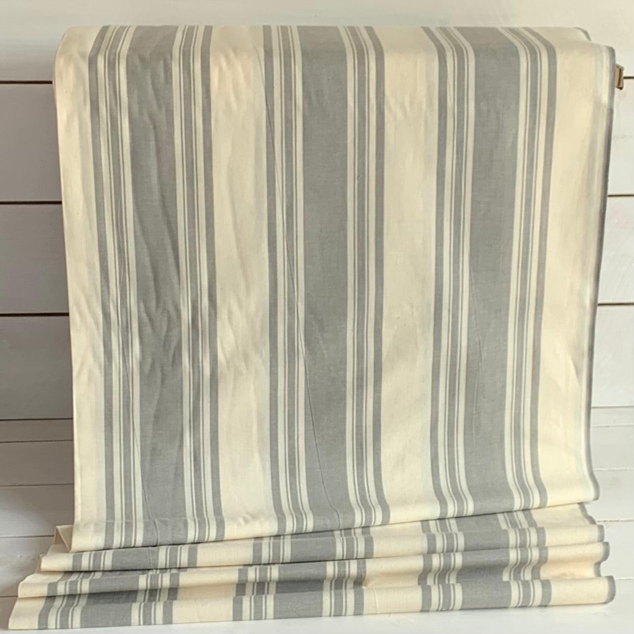 Grey and Cream Stripe - Homespun Fabric