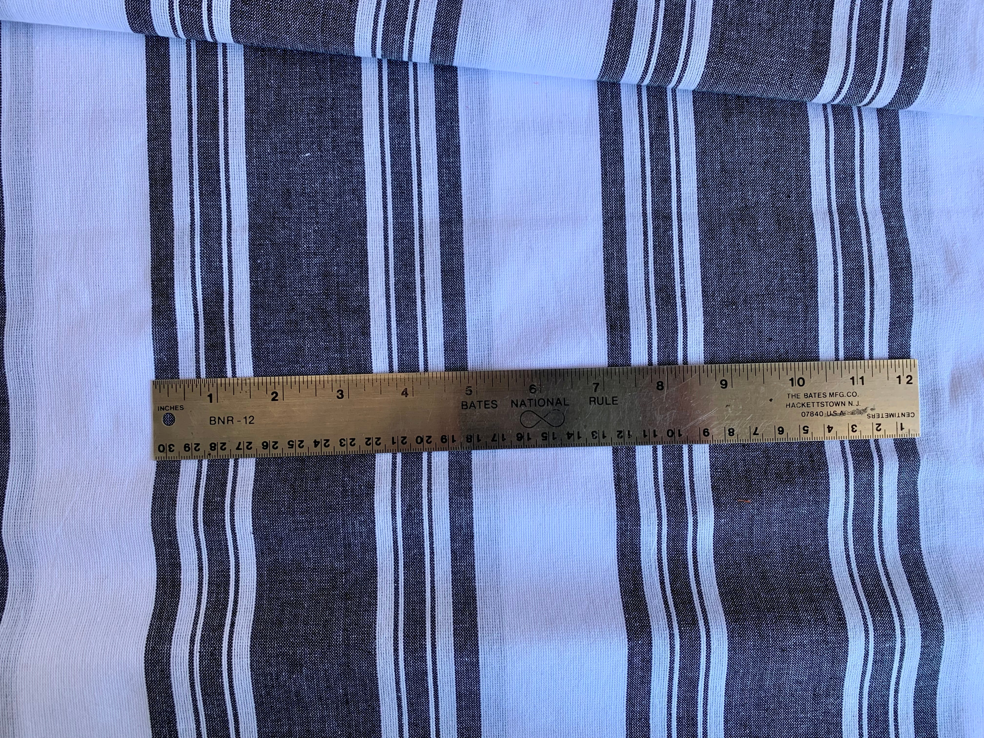 Black and White Stripe - Homespun Fabric