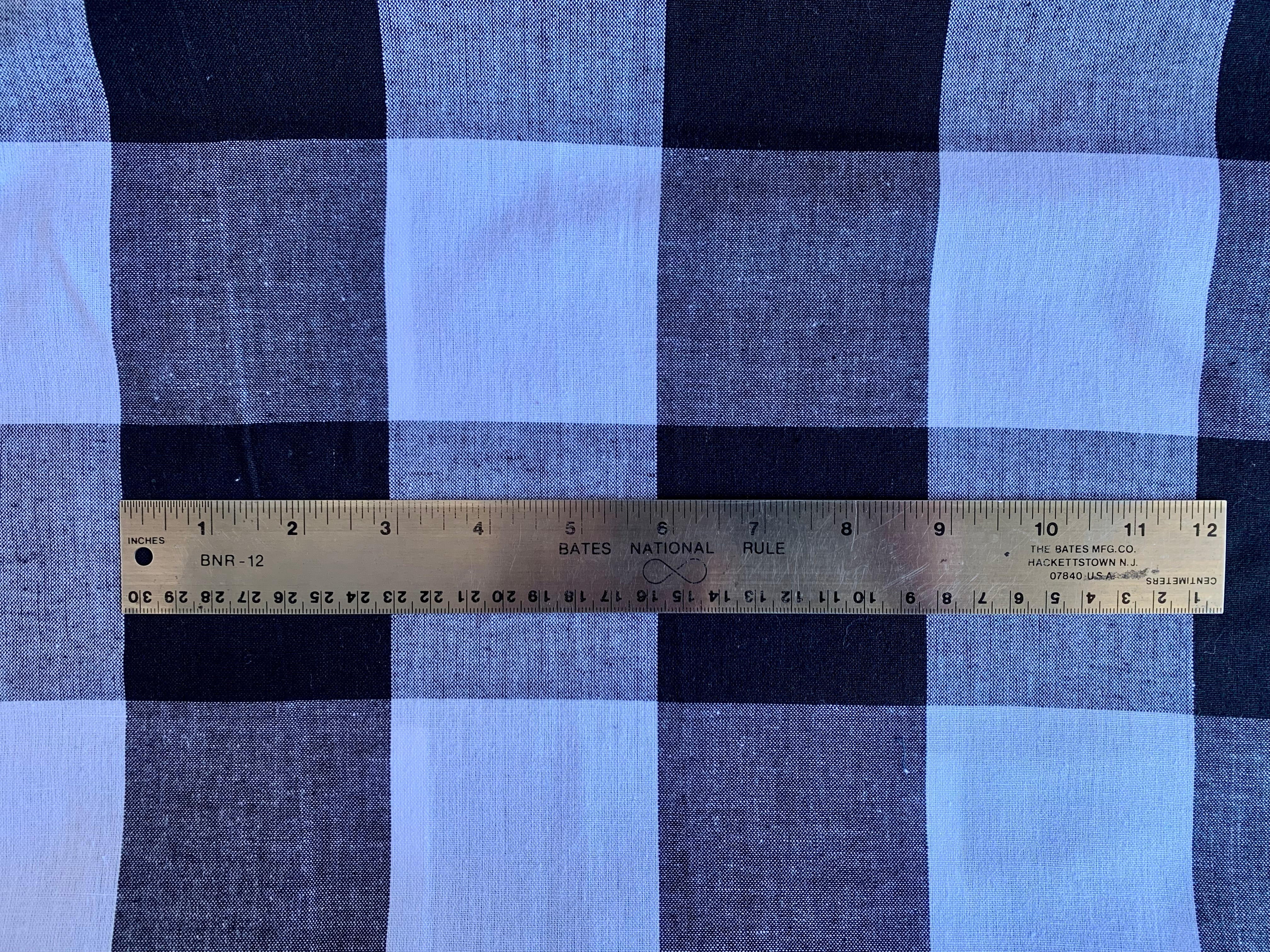 Black and White Buffalo Plaid - Homespun Fabric