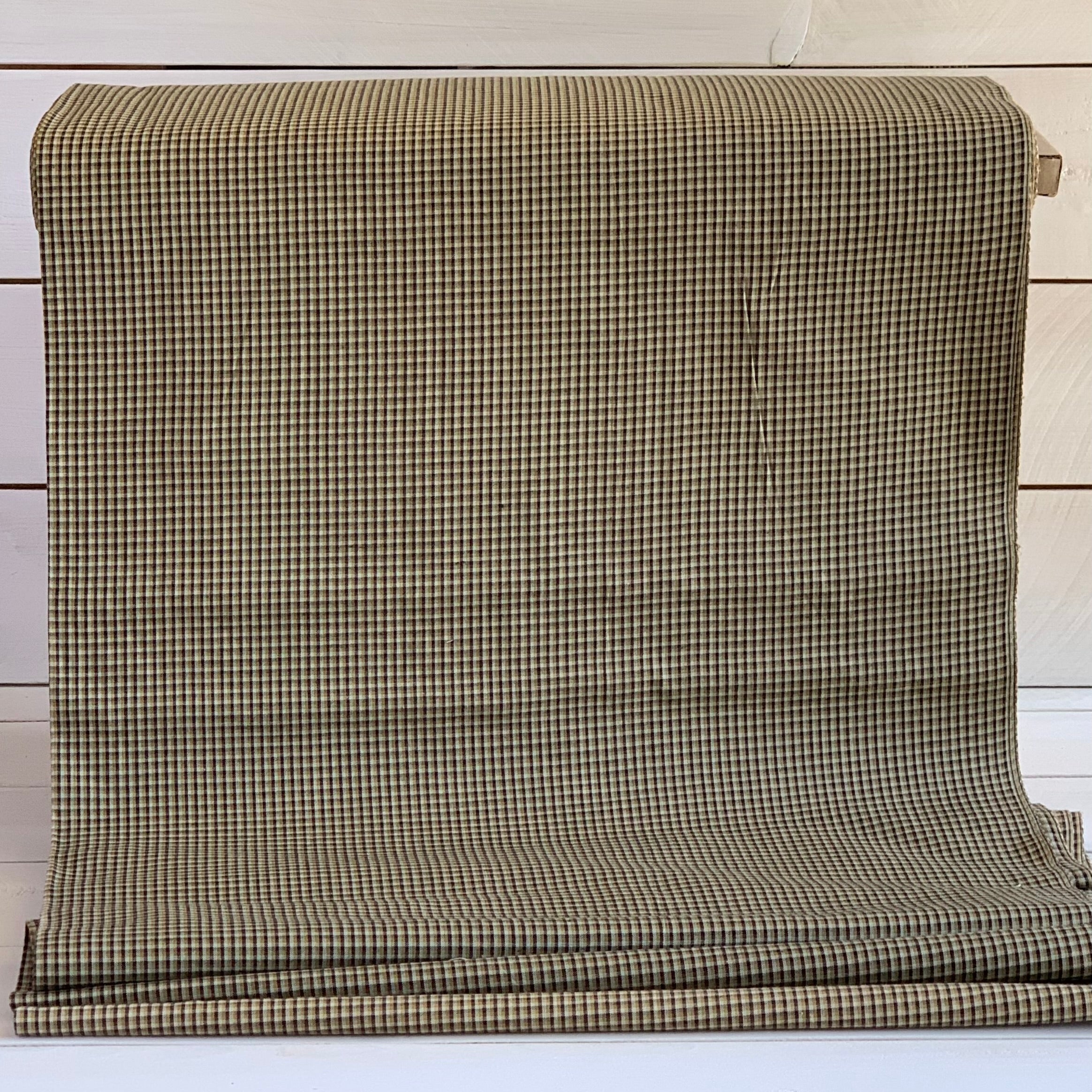 Mustard and Black Mini Plaid - Homespun Fabric