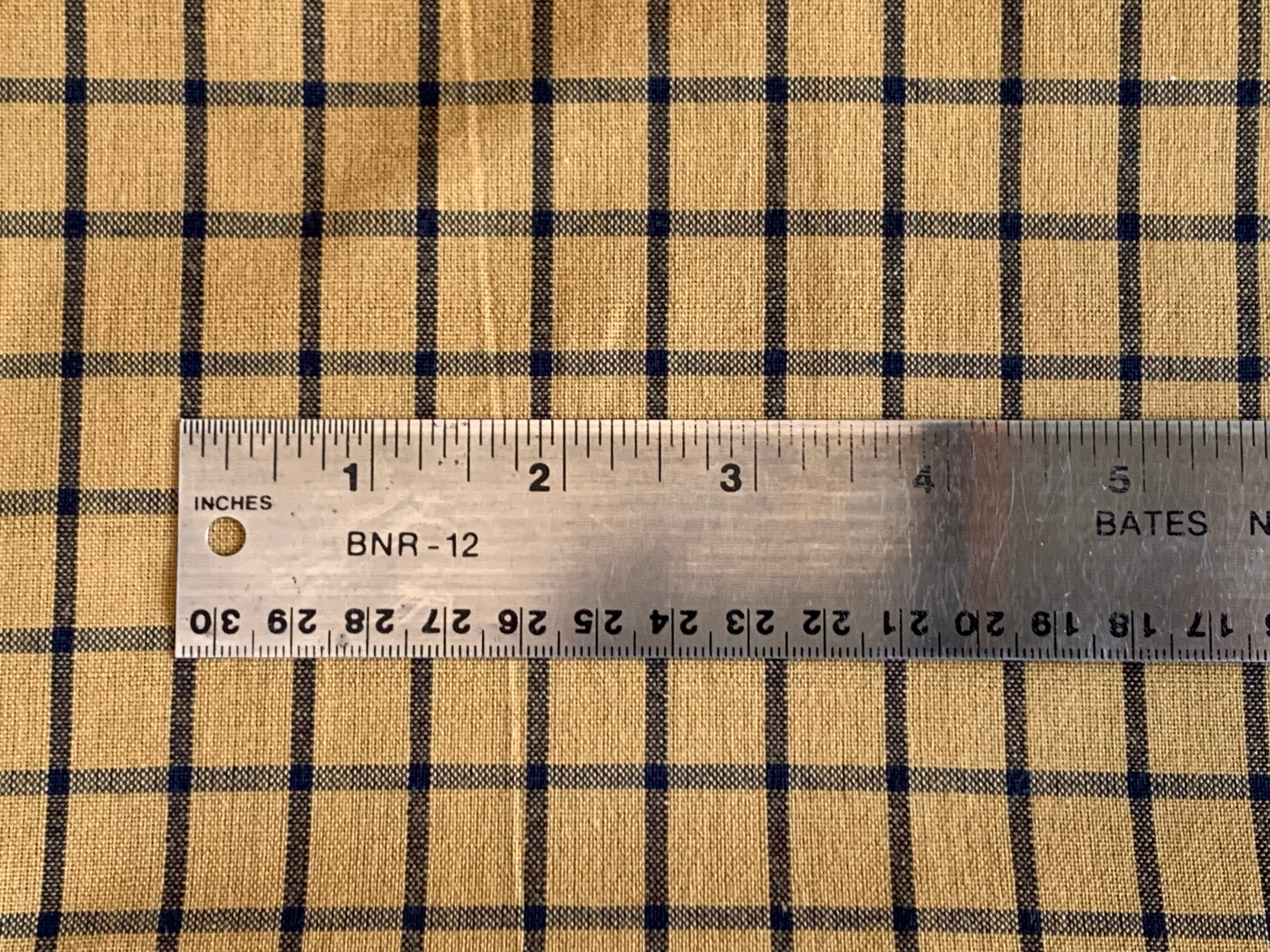 Mustard and Black Plaid - Homespun Fabric